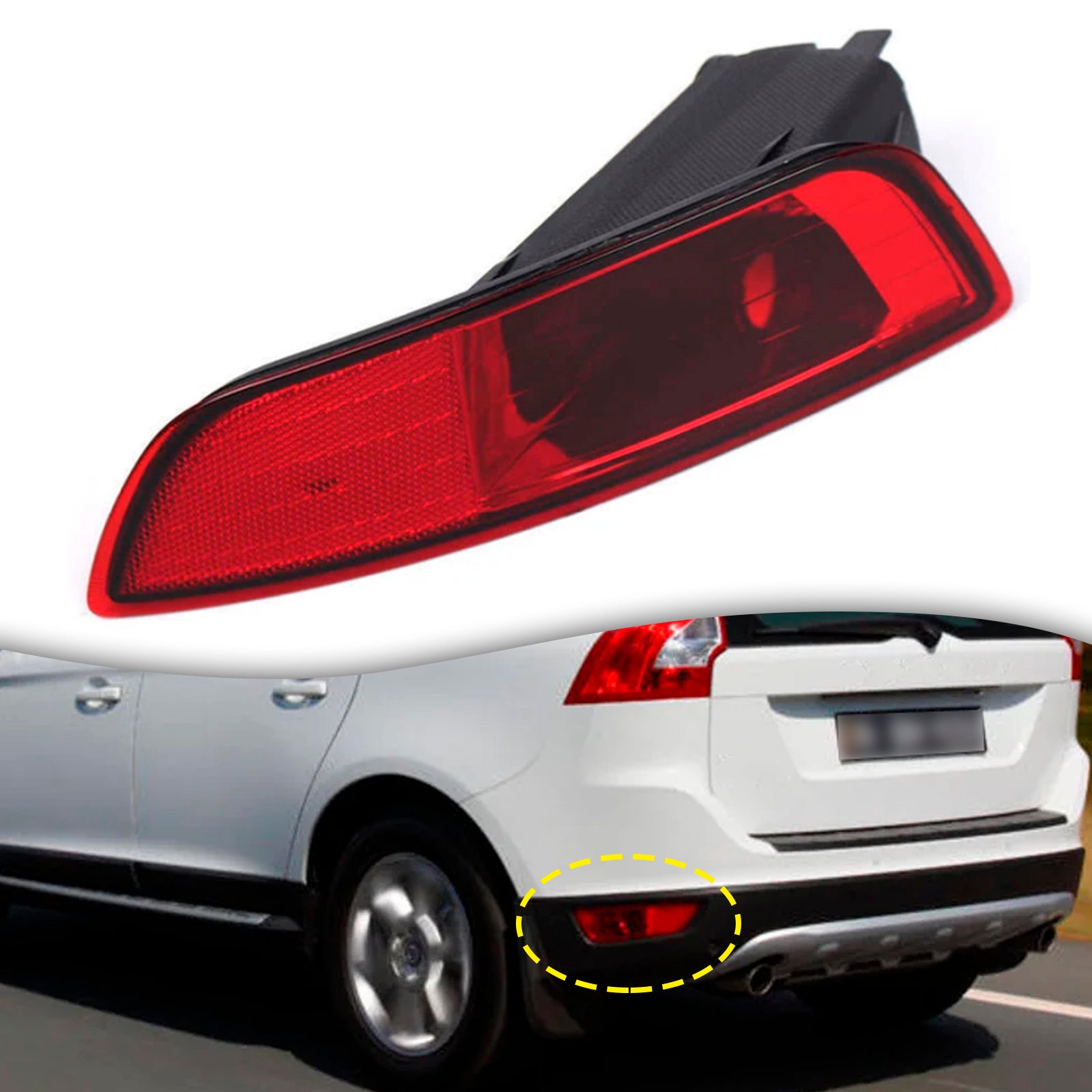 2008-2013 Volvo XC60 Zadný nárazník hmlová hmlová žiarovka reflektor 30763322