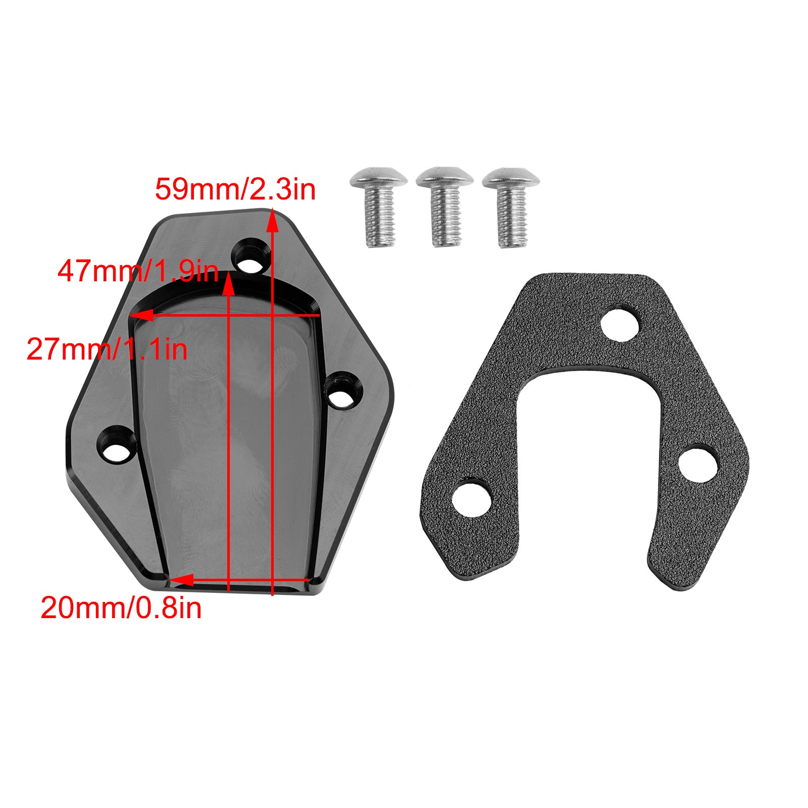 Kickstand Enlarge Plate Pad fit for HONDA GROM 125 MSX125 13-24 MONKEY 125 18-24