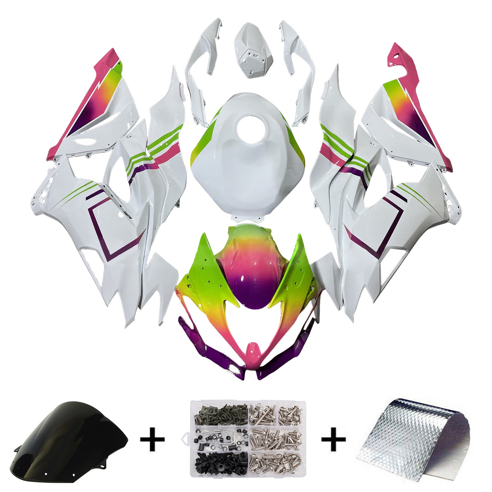 Injectiekuipset carrosserie kunststof ABS geschikt voor Kawasaki ZX6R 2019-2023