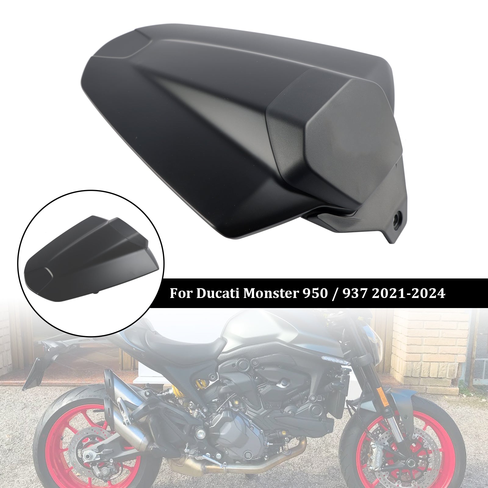 2021-2024 Ducati Monster 950 937 Staart Achterbank Hoes Kuipkap