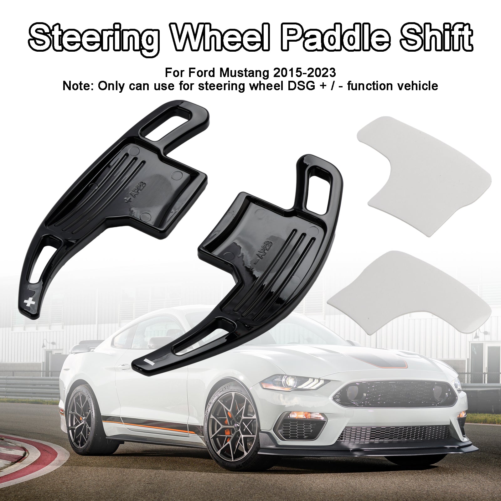 2015-2023 Ford Mustang zwarte stuurwielschakelpaddle-shifterverlenging