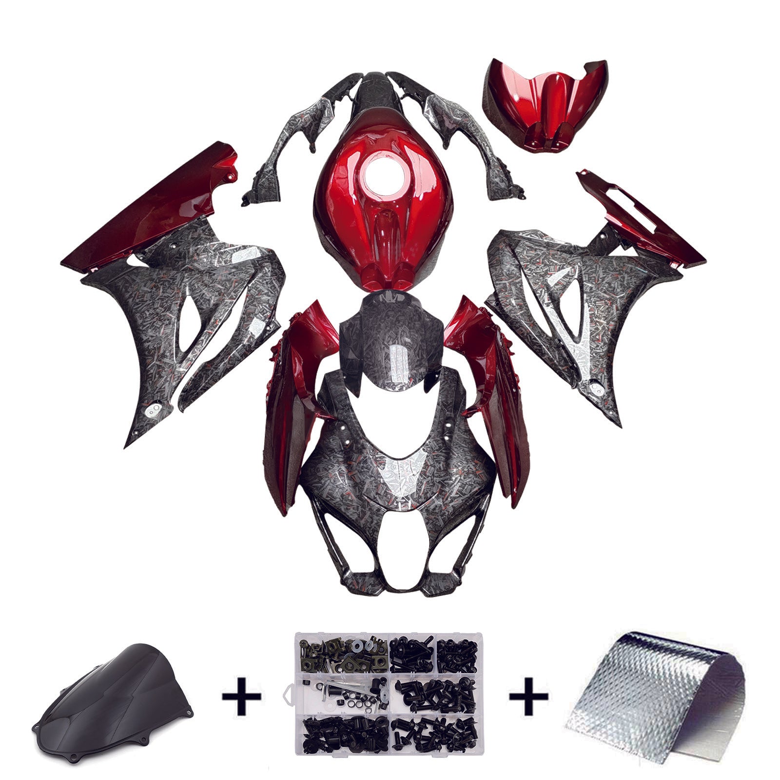 2017-2025 Suzuki GSXR1000 K17 Kit de carenagem de injeção de injeção Plástico ABS #101