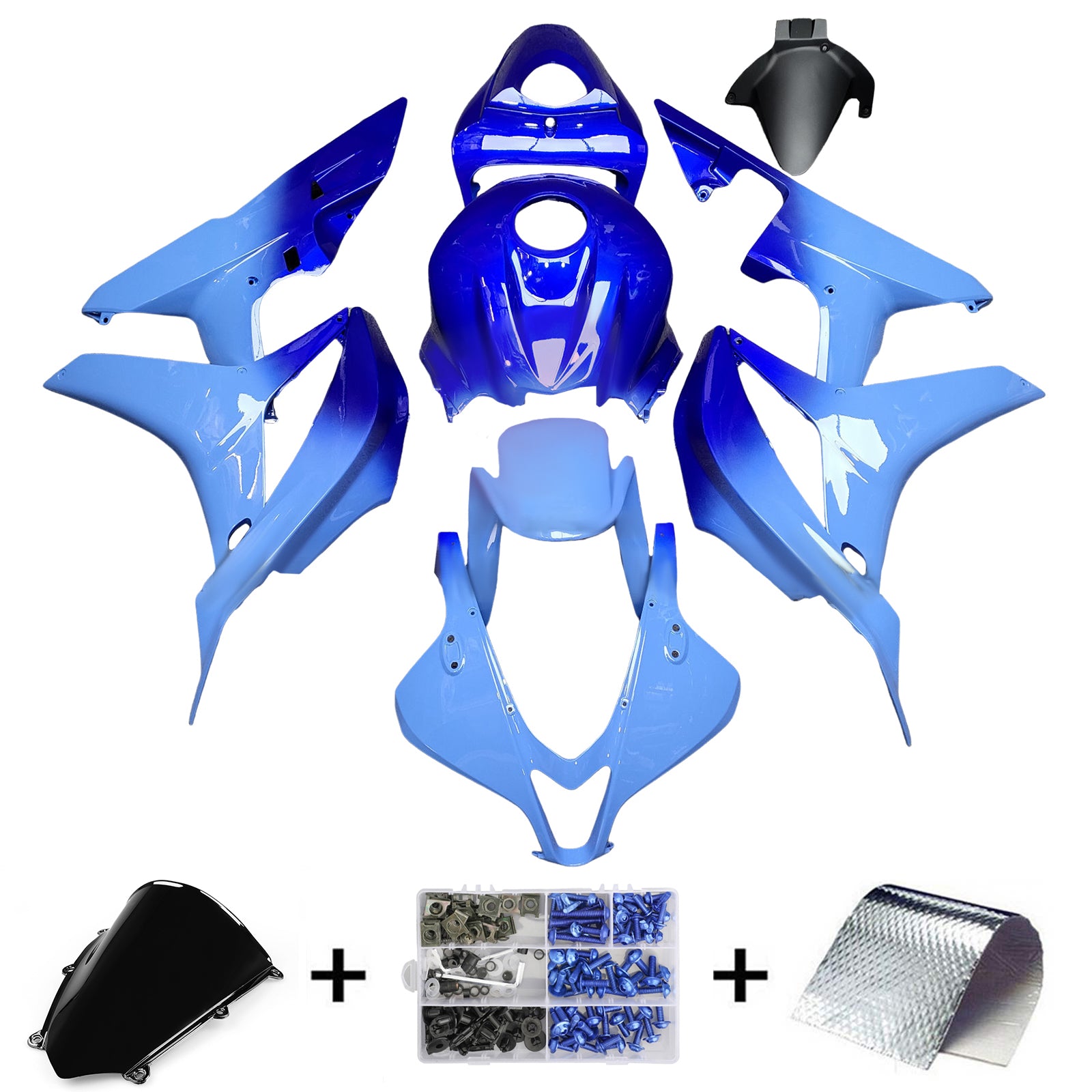 Injektionsmässa Kit Bodywork Plastic ABS för Honda CBR600RR 2007-2008 F5