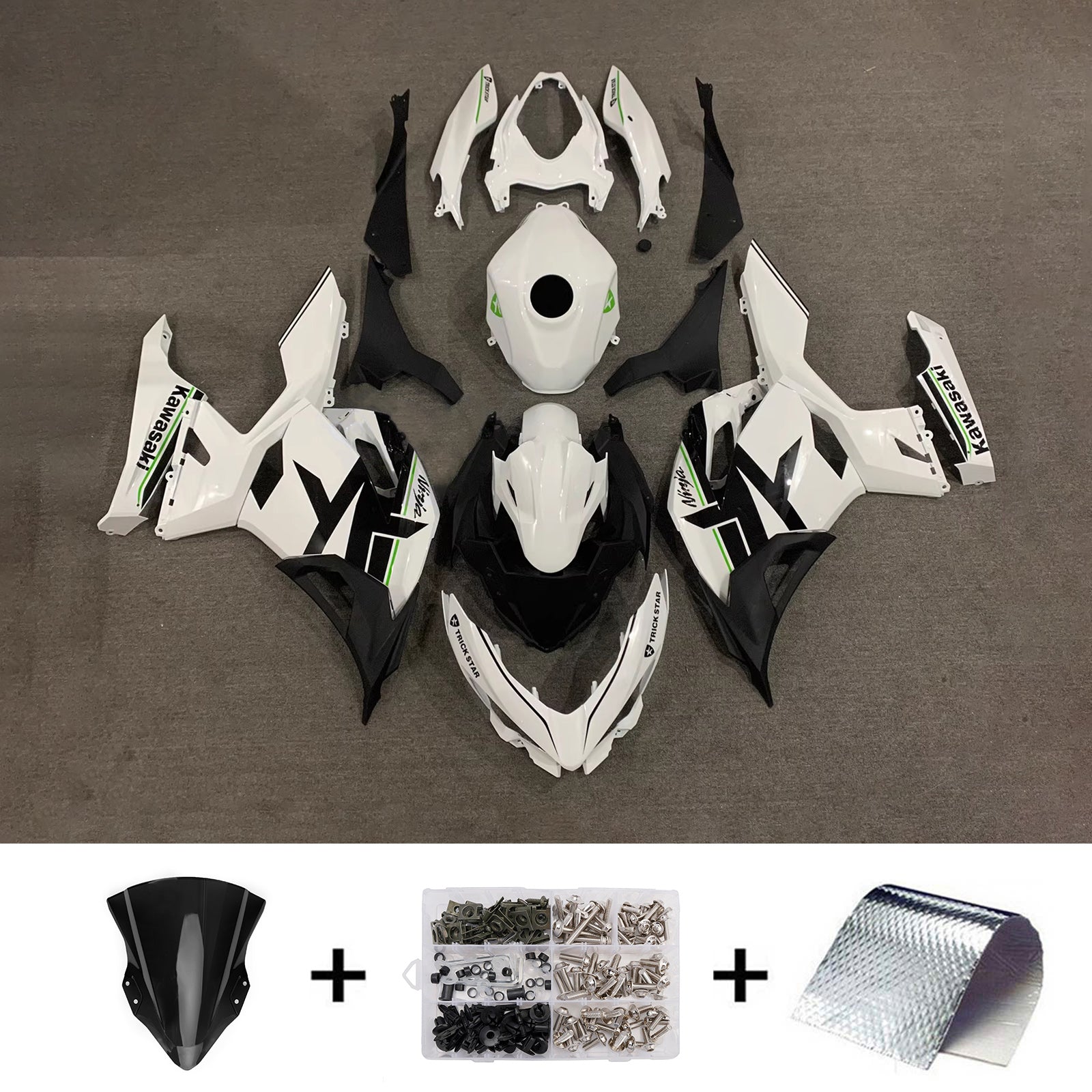 Kit carena iniezione carrozzeria in plastica ABS adatta per Kawasaki EX400 Ninja400 2018-2024