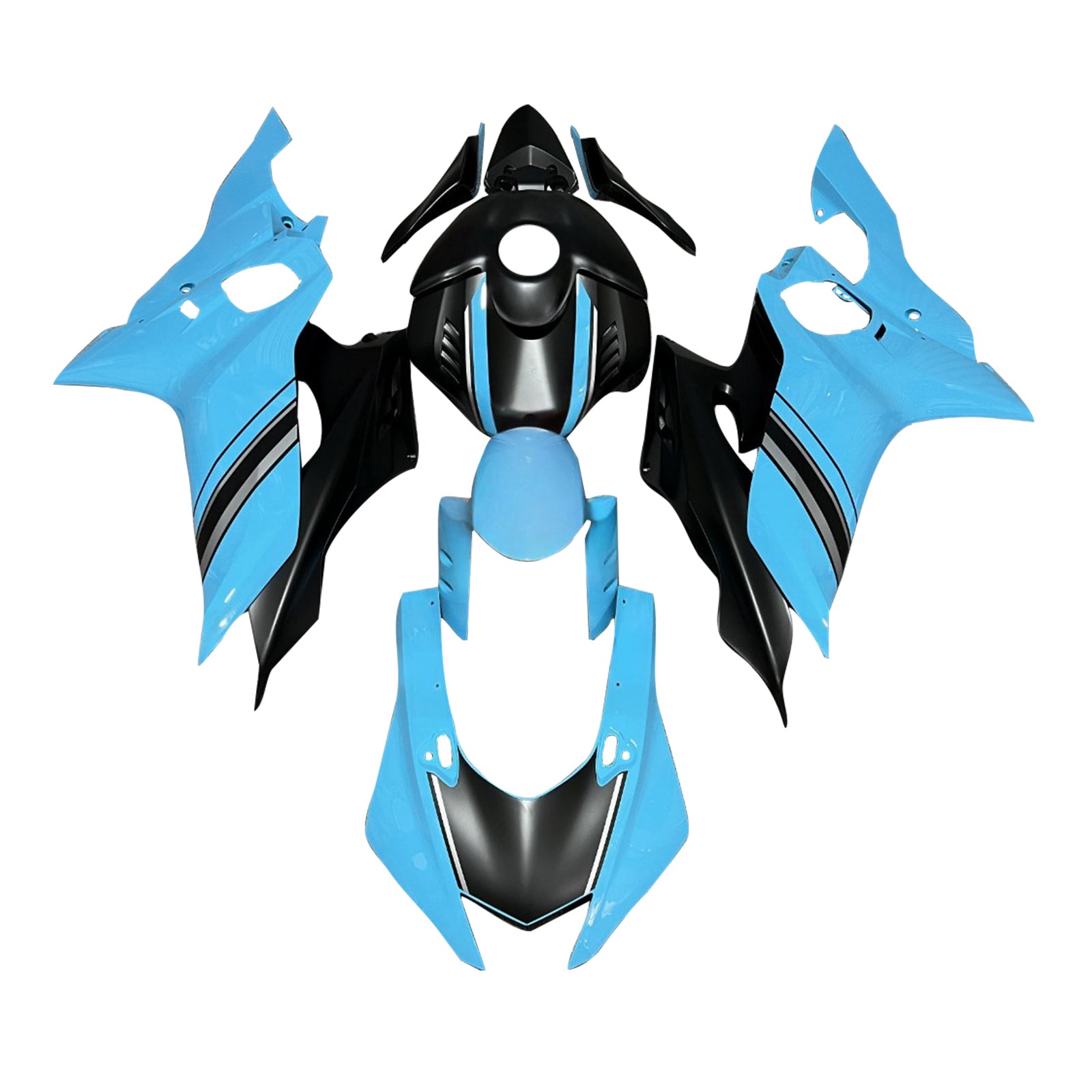 Kit de carenado de inyección, carrocería de plástico ABS apto para Yamaha YZF-R6 2017-2023