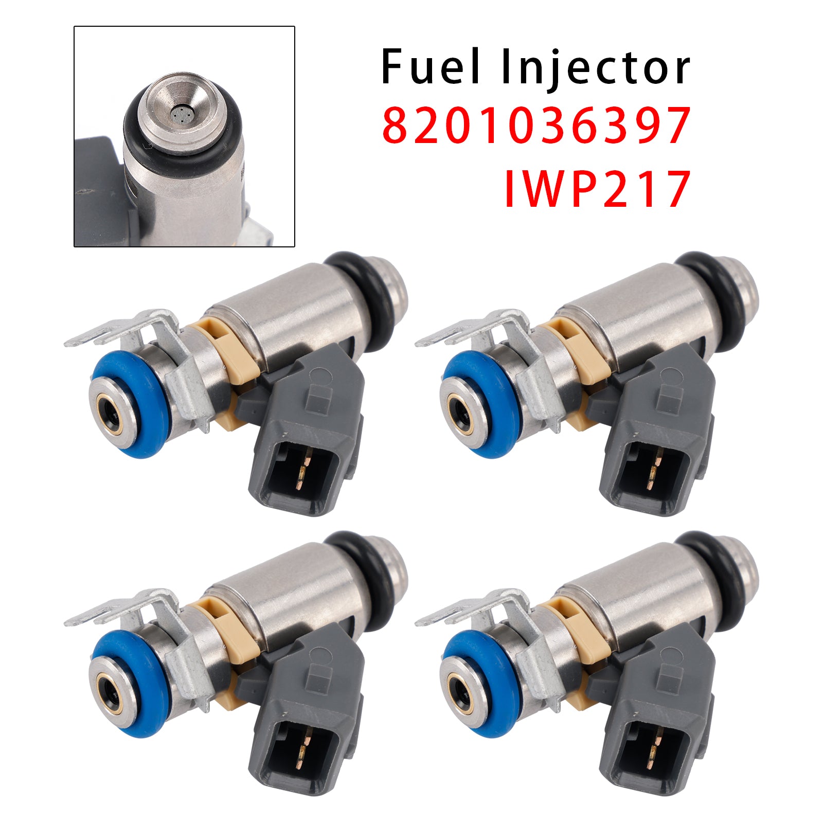 4Pcs Fuel Injector For Renault Dacia Kangoo Duster 1.6 16V 8201036397 IWP217