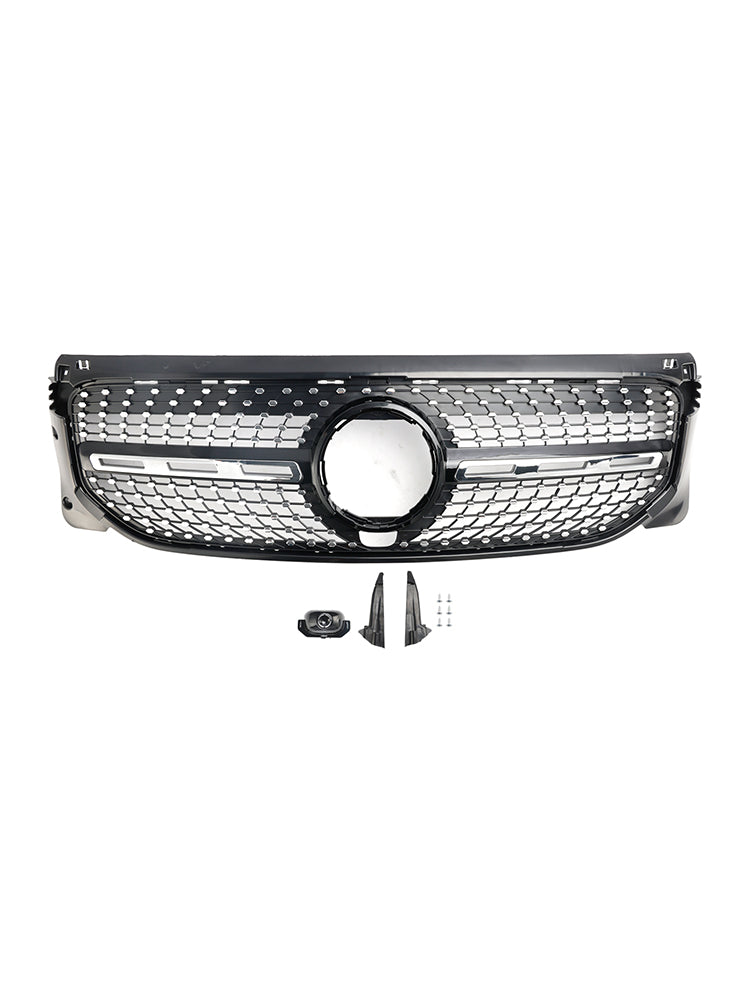 Grille de calandre de pare-chocs avant en diamant pour Mercedes Benz GLB X247 2020-2023