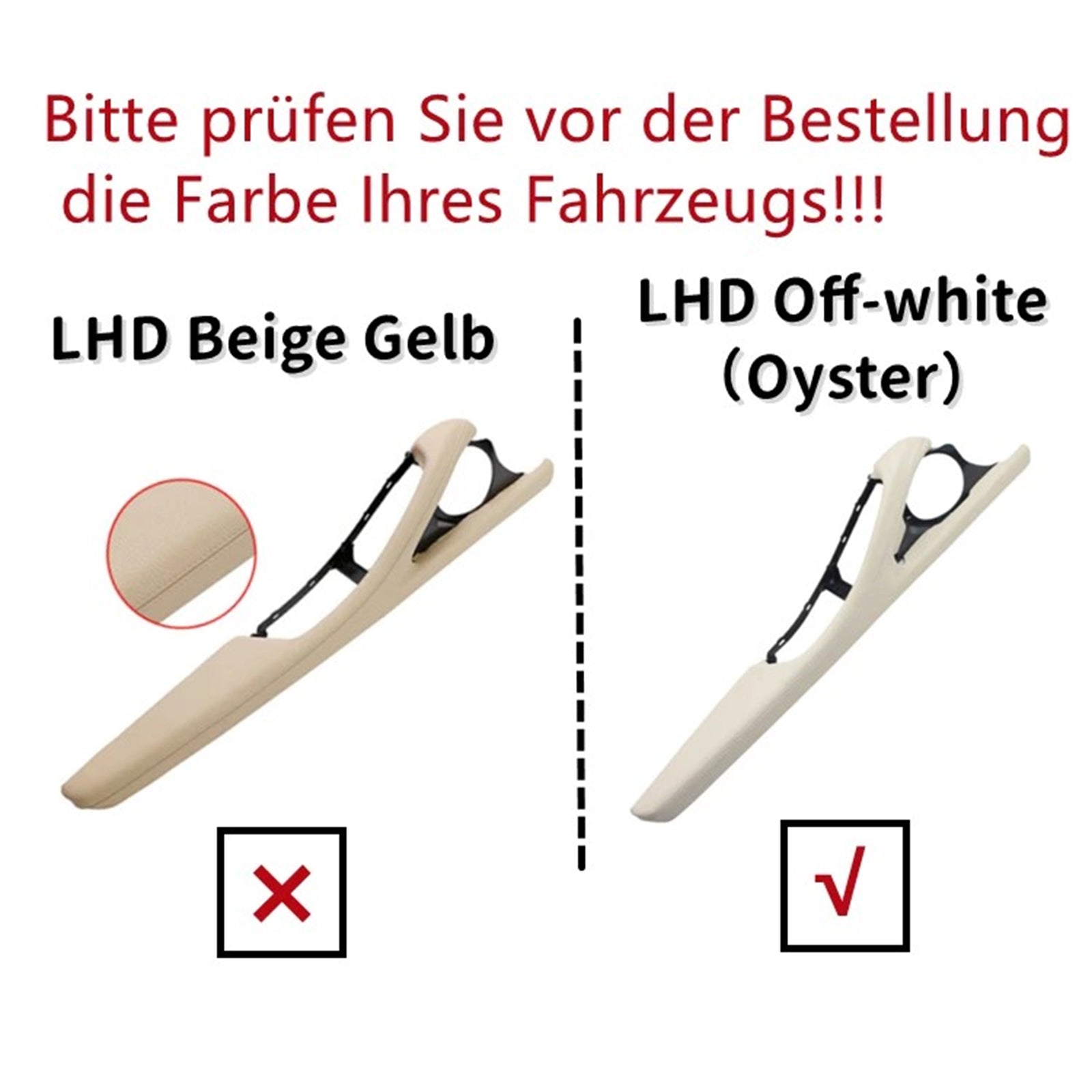 2010-2016 BMW 5 Serie F11 F10 F18 1x Binnendeur Paneel Deurgreep Gebroken Wit 51417273057