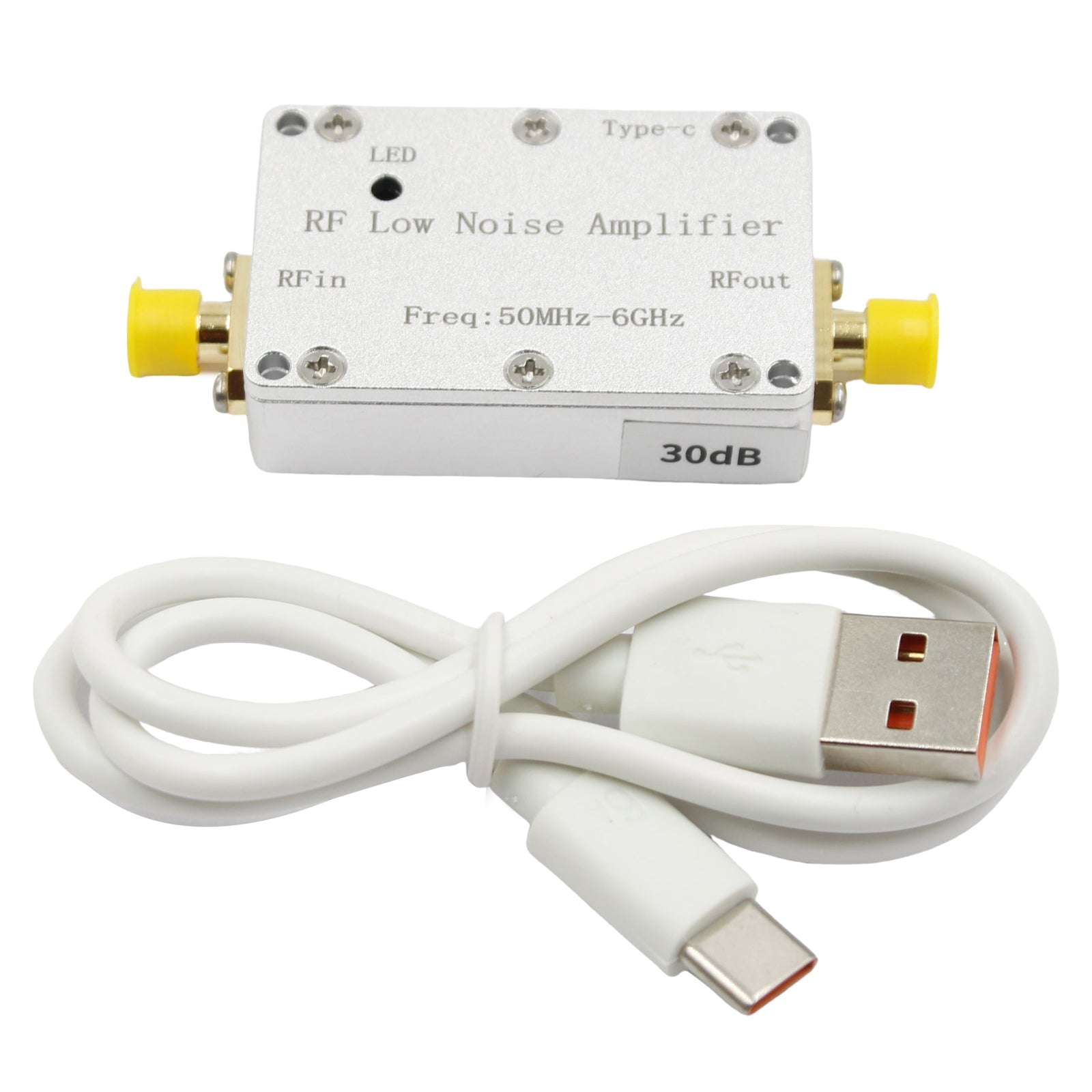 50m-6GHz Radiofrequentieversterker 20dB 30dB High-Gain Front LNA Signaal met laag geluidsniveau