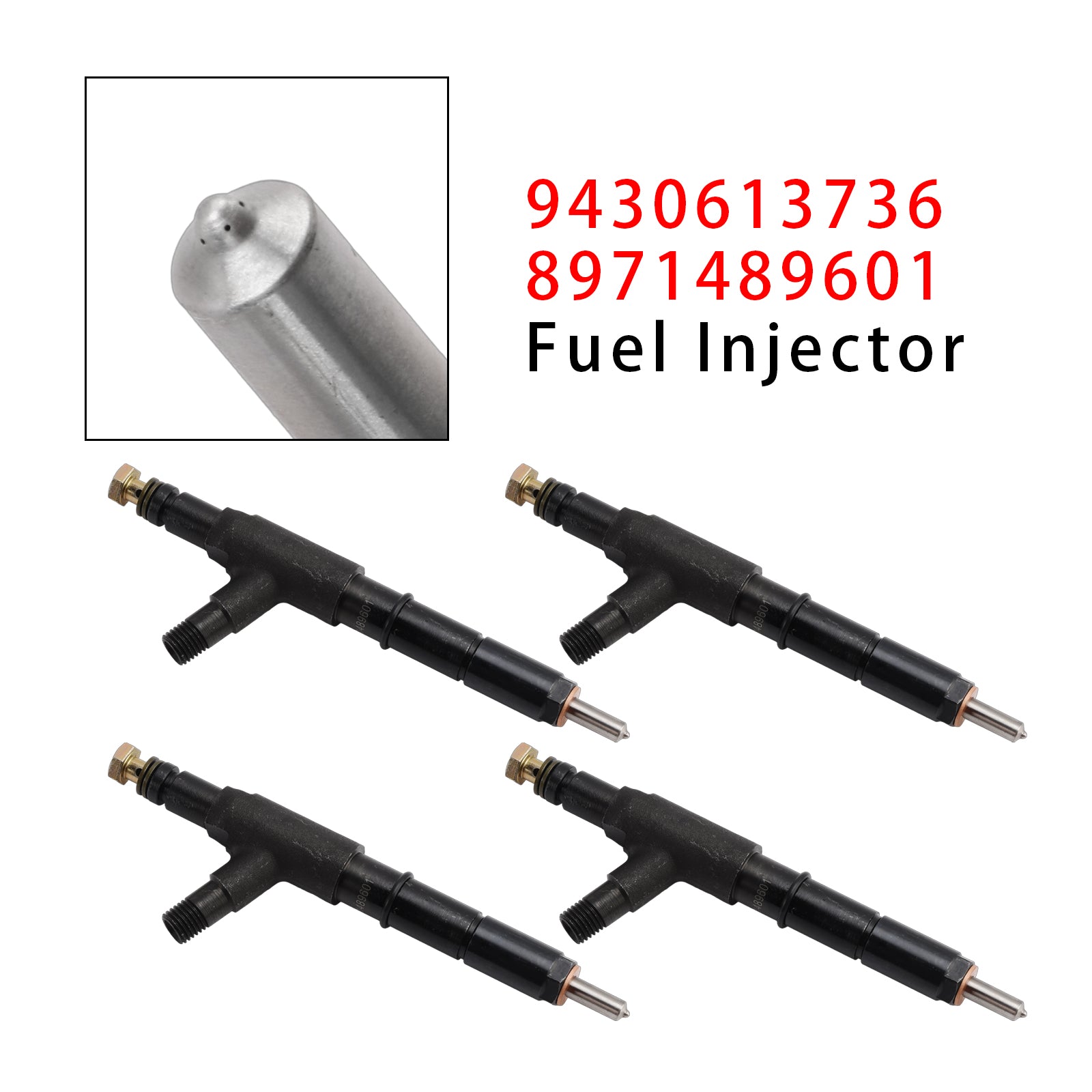 For Isuzu Engine 4HE1 4.8L 4HG1T 4.6L Truck NPR 4PCS Fuel Injector 8-97148-961-1