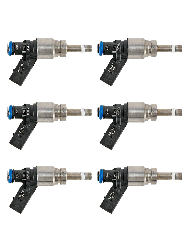 6PCS Fuel Injector 06E906036F Fit Fir Audi Q5 A4 A5 A6 3.2L V6 2008-2011 0261500037