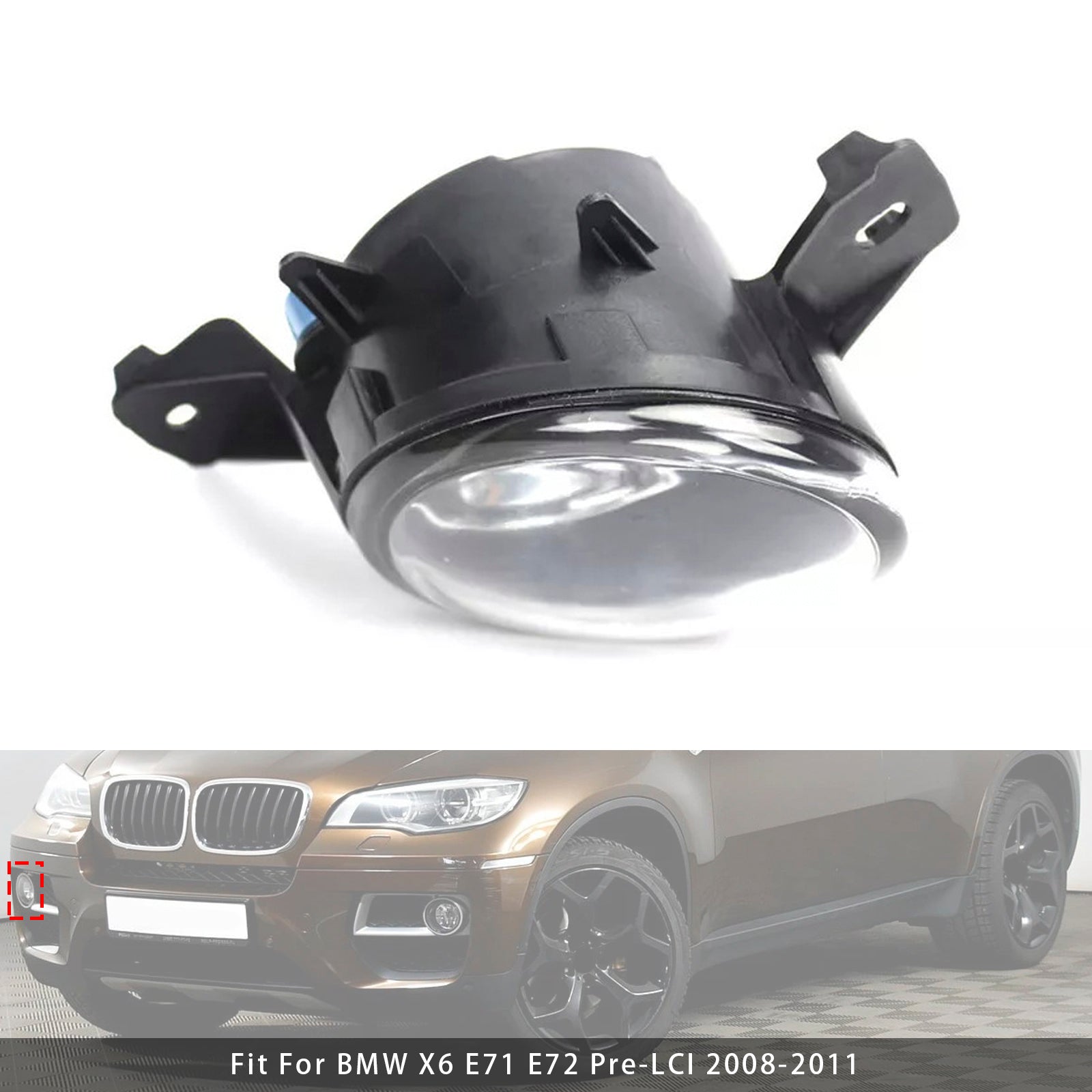 2008-2011 BMW X6 E71 E72 Pre-LCI 1 PCS Front Right Fog Light Lamps 63177187630