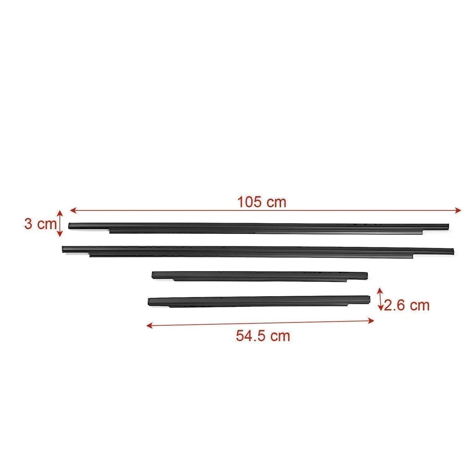 4PCS Window Moulding Trim Seal Belt Weatherstrip For Toyota FJ Cruiser 2007-2014