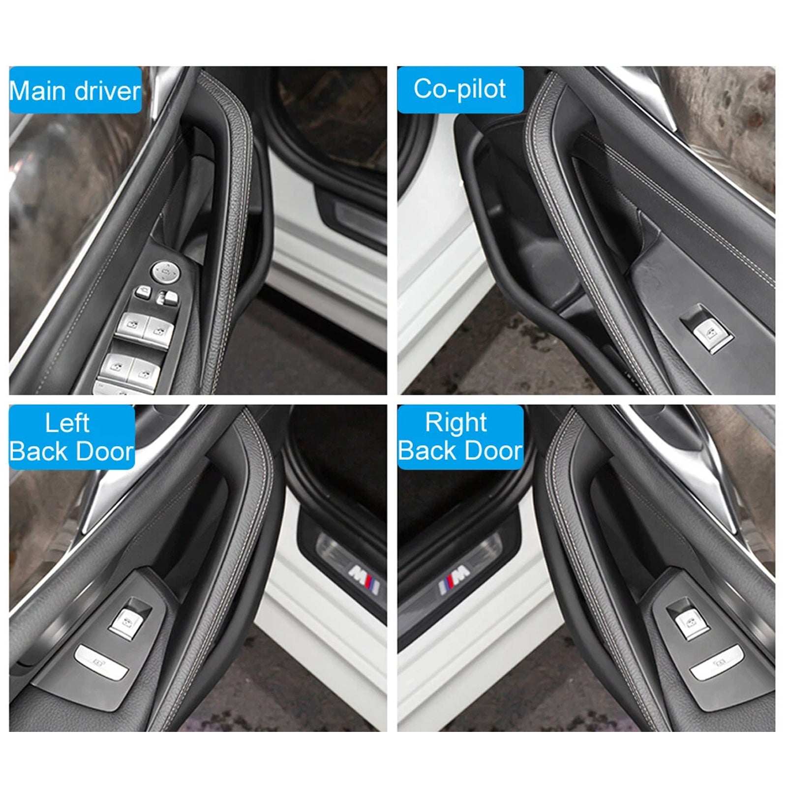 Inner Door Handle Inside Panel Trim For BMW 5 Series G30 G31 G38 2017-2023