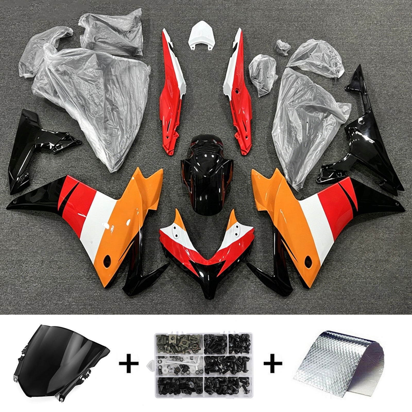 Injection Fairing Kit Bodywork Plastic ABS For Honda CBR500R 2013-2015