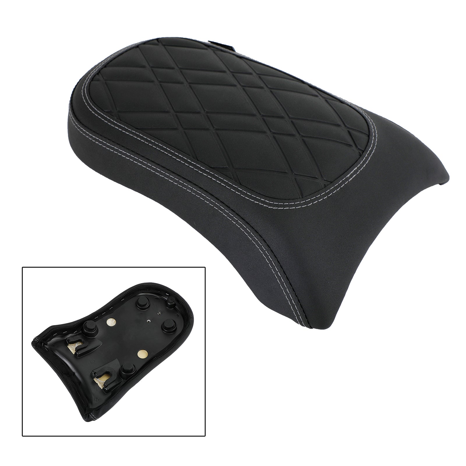 Rear Seat Passenger Cushion Flat Pu Black Grid For Bmw R18 Bikes 2020-2022 2021