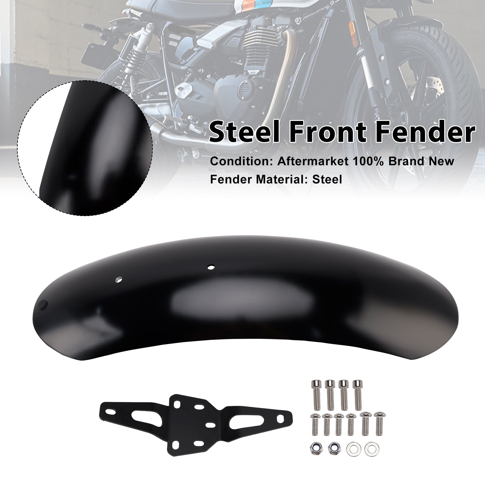 Steel Front Fender Mudguard For Street Scrambler 900 Speed Twin 900