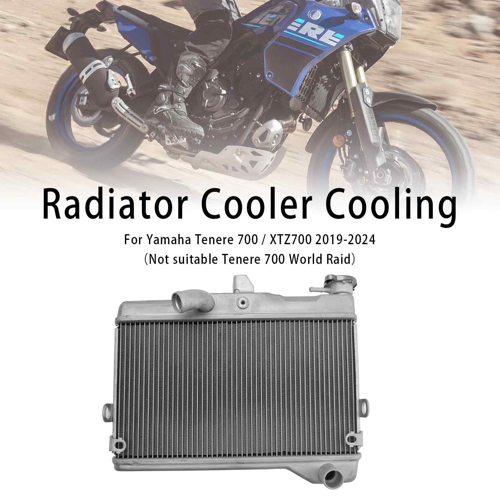 Radiator Cooling Engine Cooler For Yamaha Tenere 700 XTZ700 2019-2024