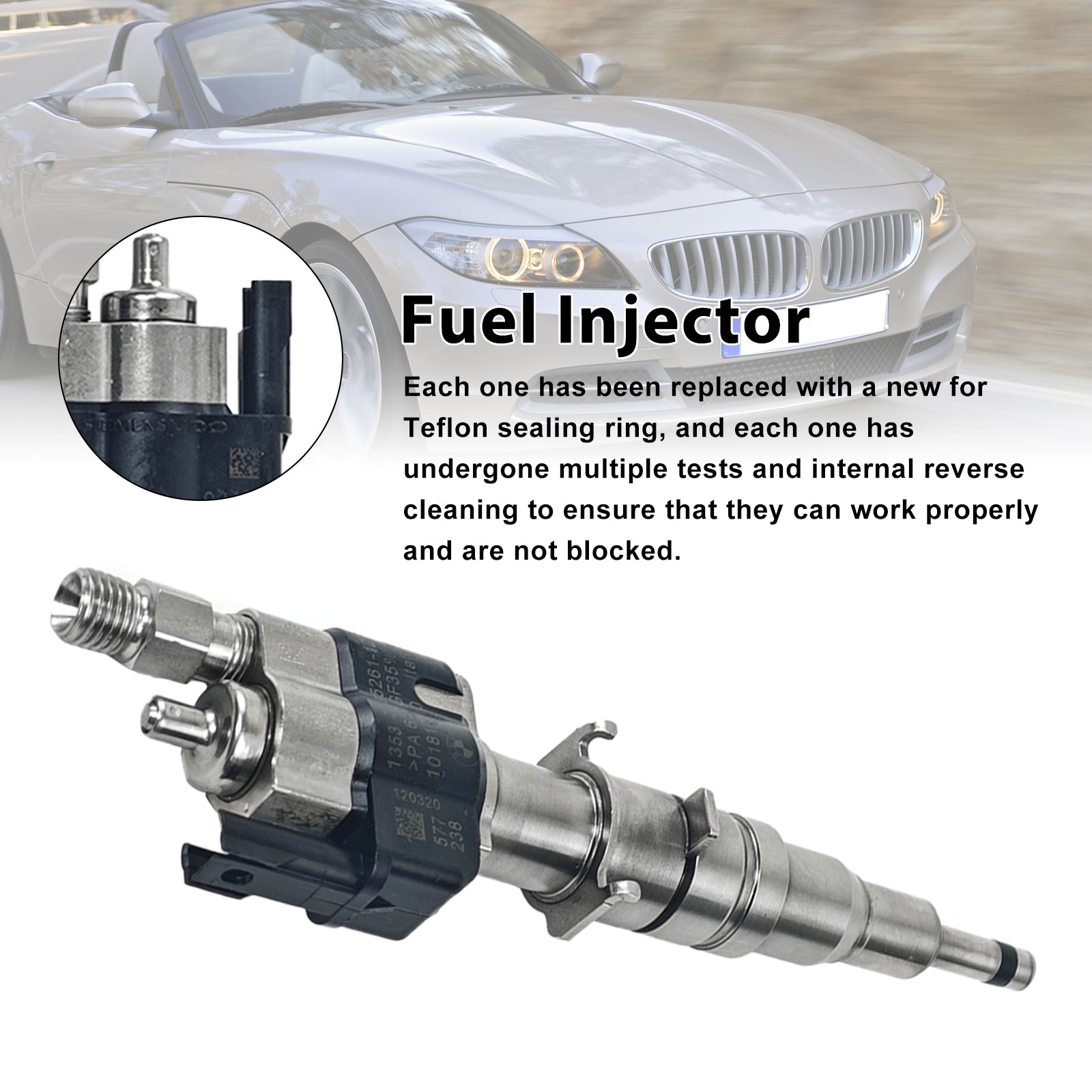 1PCS Brandstofinjector 13537585261-12 Fit BMW N54 N63 335 535 550 750X5X6