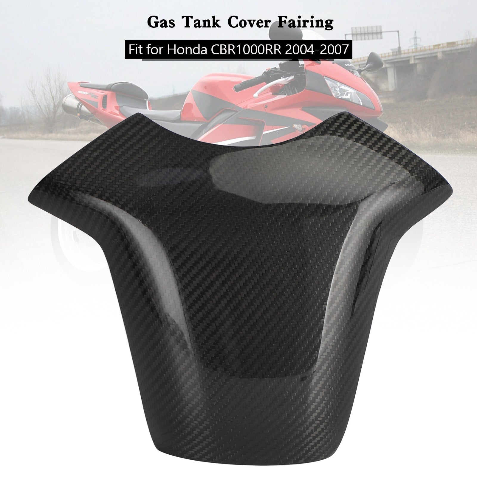 Protecteur de carénage de panneau de couvercle de réservoir de gaz en carbone Honda CBR1000RR 2004-2007