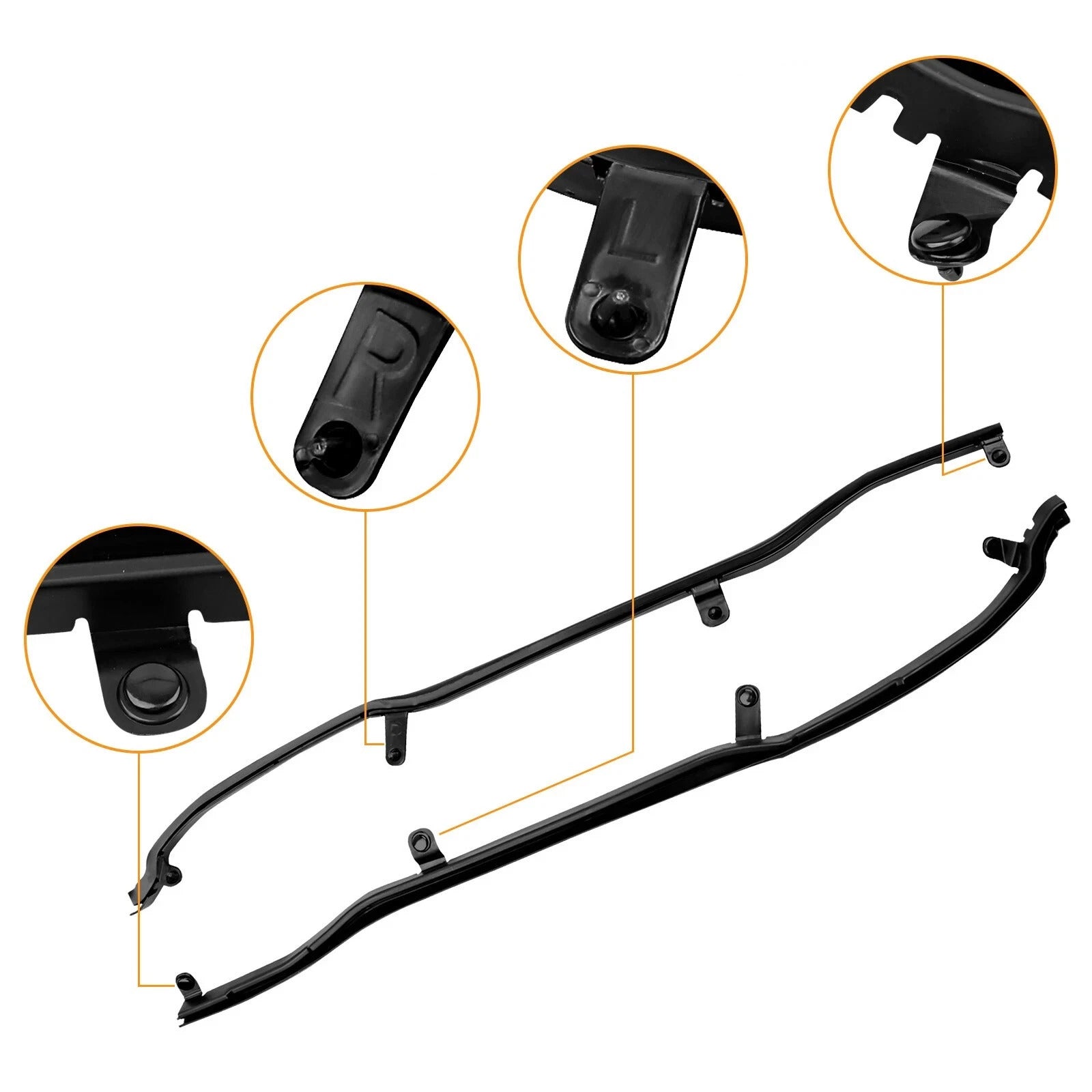 Left+Right Door Weatherstrip Seal BB5Z7825324B 25B For Ford Explorer 2011-2019