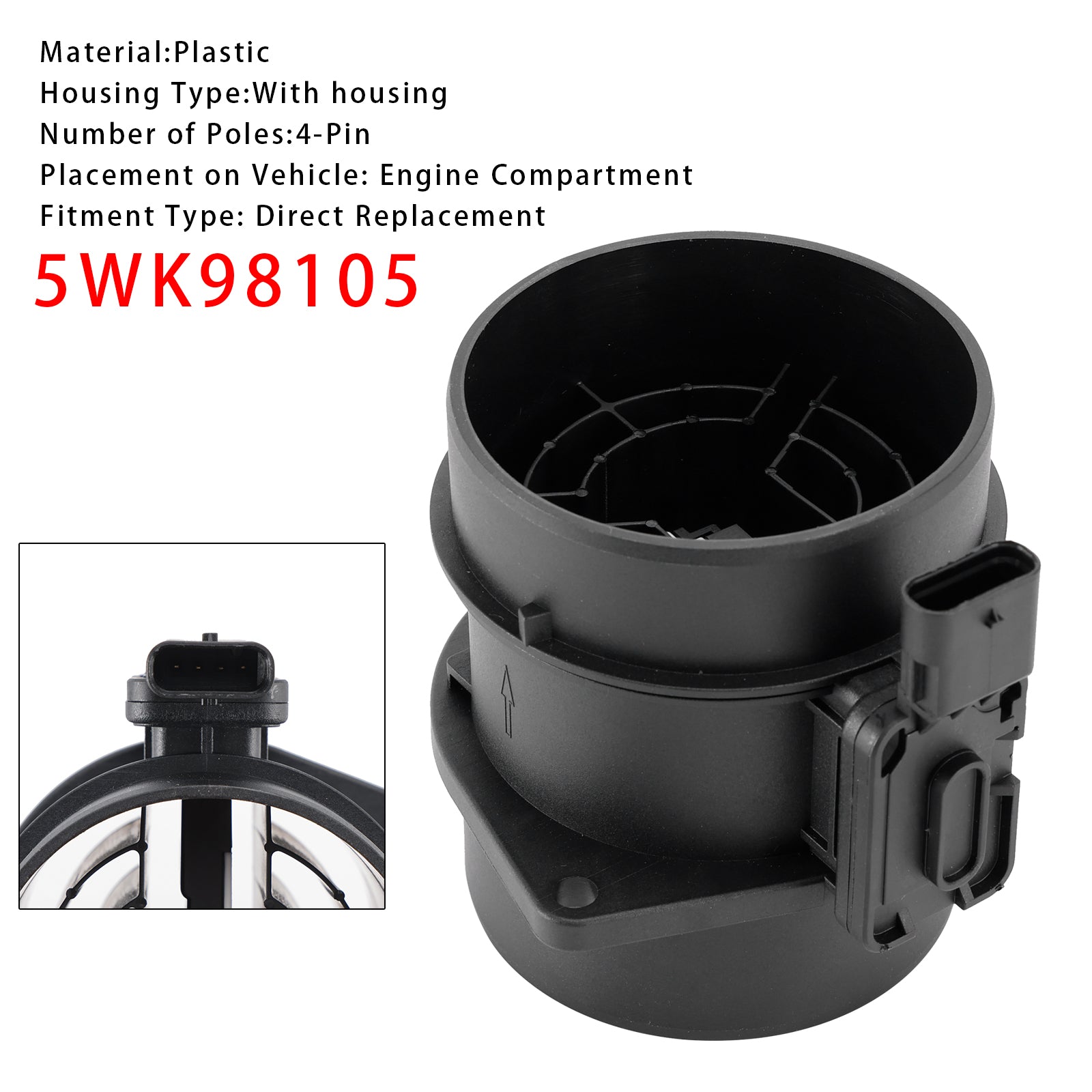 Massaluchtstroommetersensor voor Mercedes W205  W176 GLC X253 CDI 5WK98105