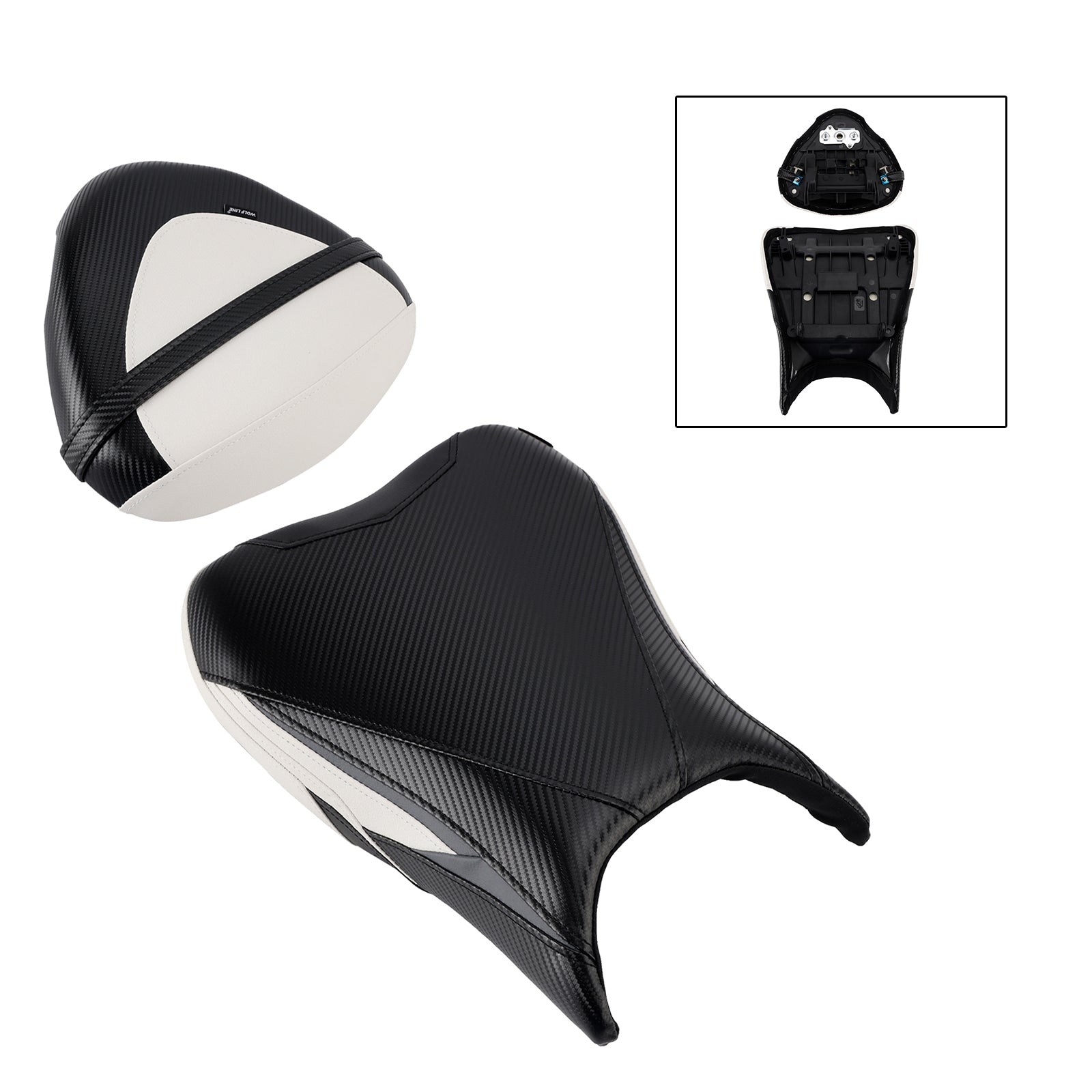 Lower Front W/ Rear Seat Driver Pillion White For Suzuki Hayabusa 1300 22-24