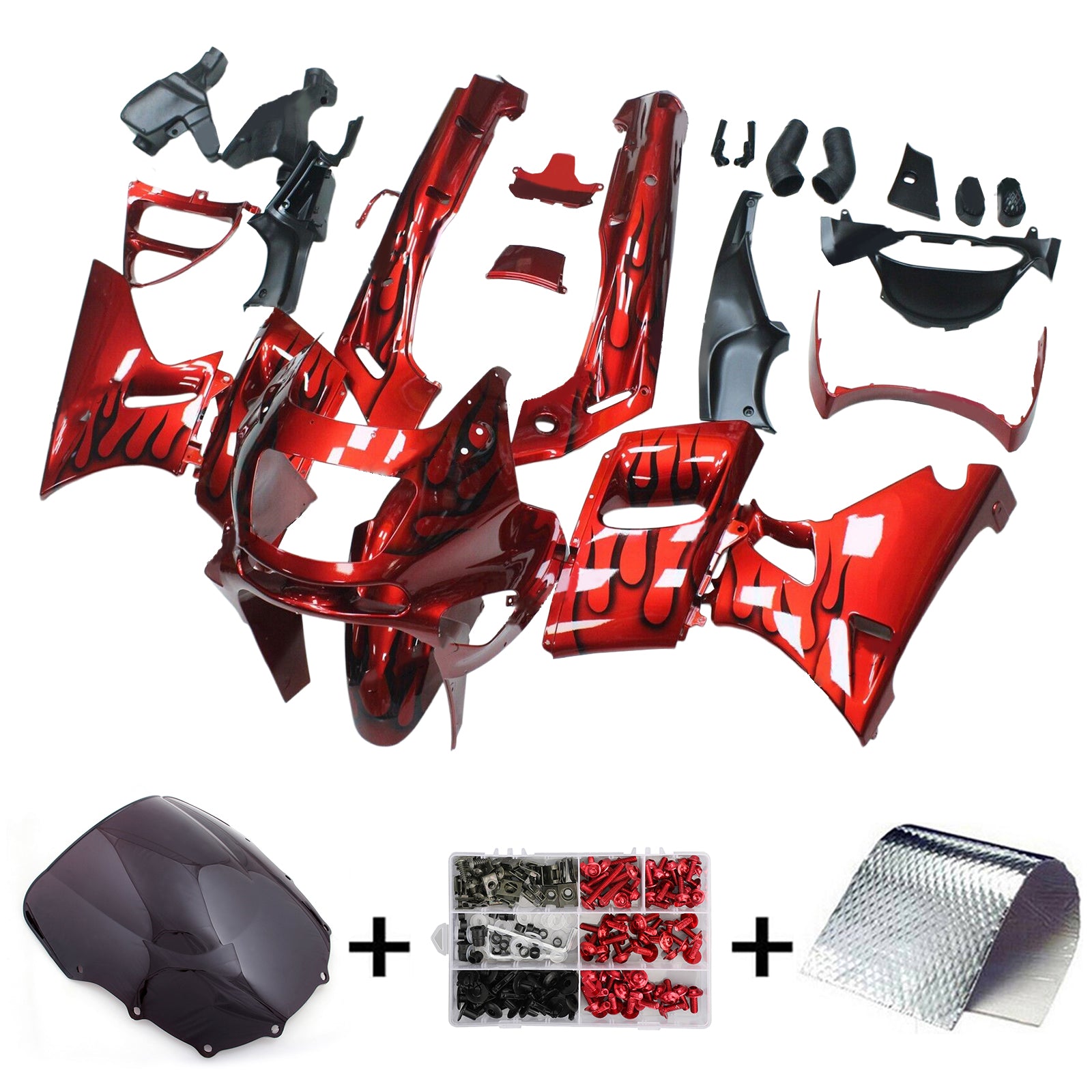 1993-2007 Kawasaki ZZR400 1998-2003 ZZR600 Kit de carénage d'injection carrosserie plastique ABS