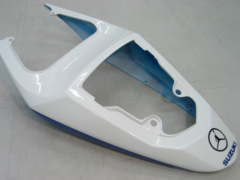 2004-2005 GSXR 600/750 White Blue Bodywork Fairing ABS Injection Molded Plastics Set Generic