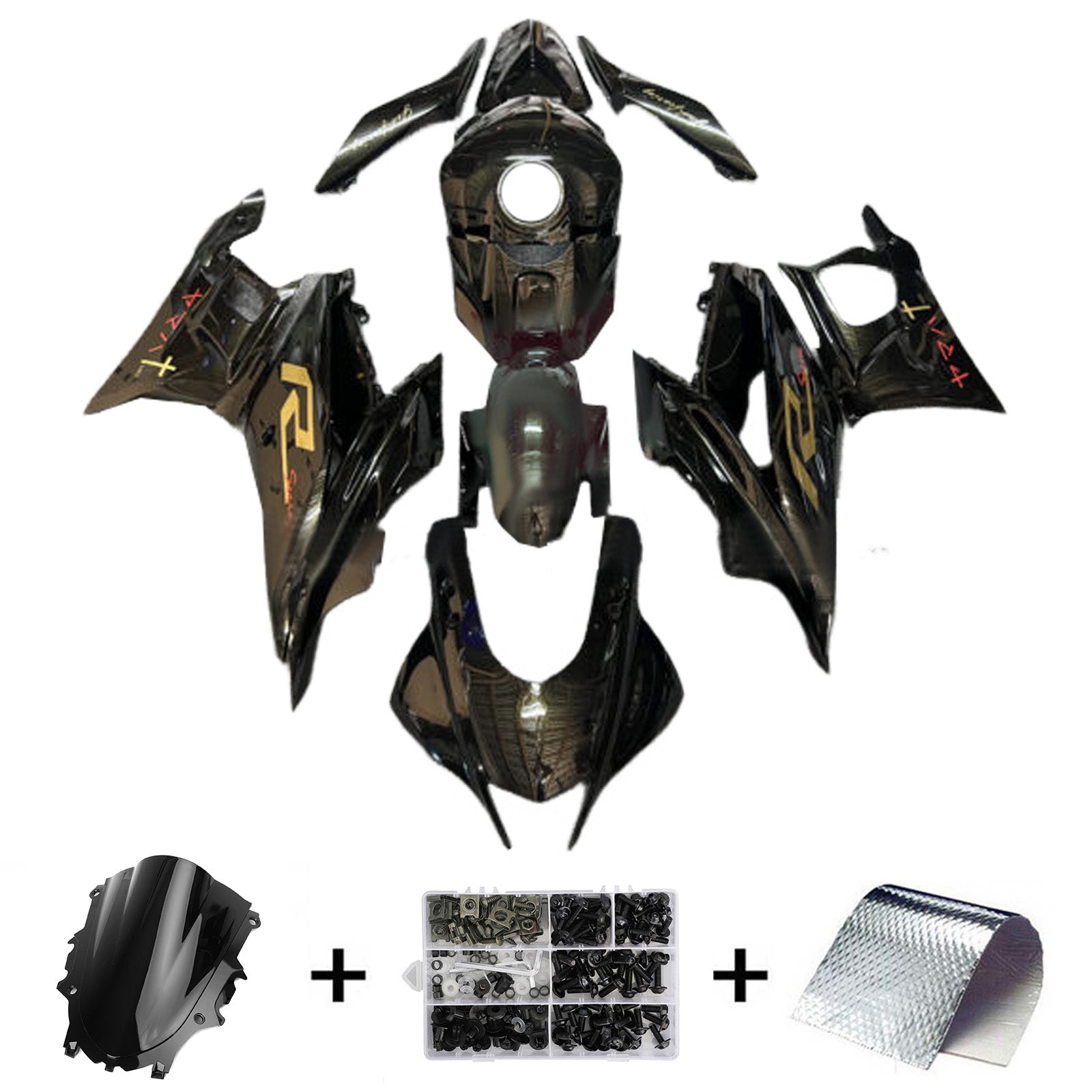 Kit de carénage d'injection carrosserie en plastique ABS adapté pour Yamaha YZF-R3 R25 2019-2021