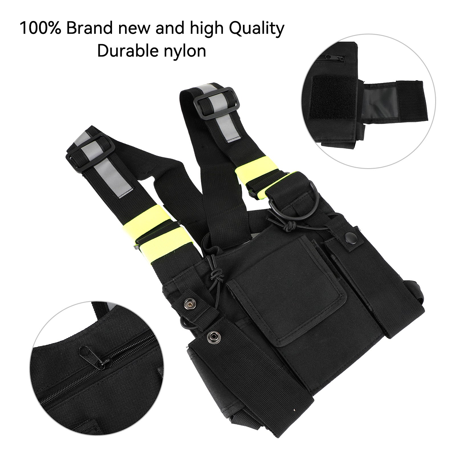 Nouveau Sac de harnais de poitrine bilatéral tactique pour les opérations sur le terrain Radio