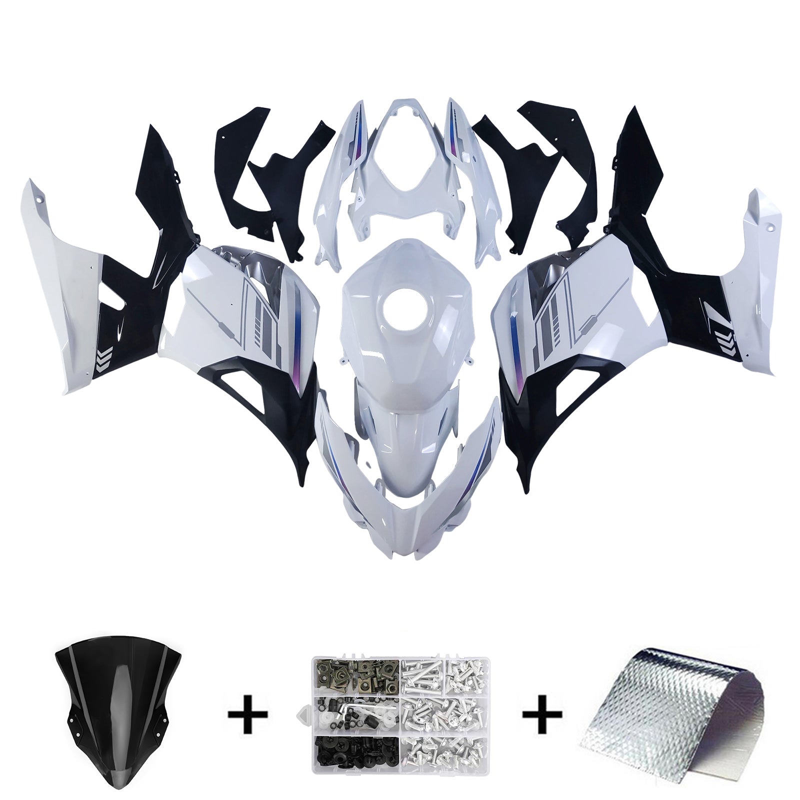 Einspritzverkleidungs-Kit Karosserie für Kawasaki EX400 Ninja400 2018-2024
