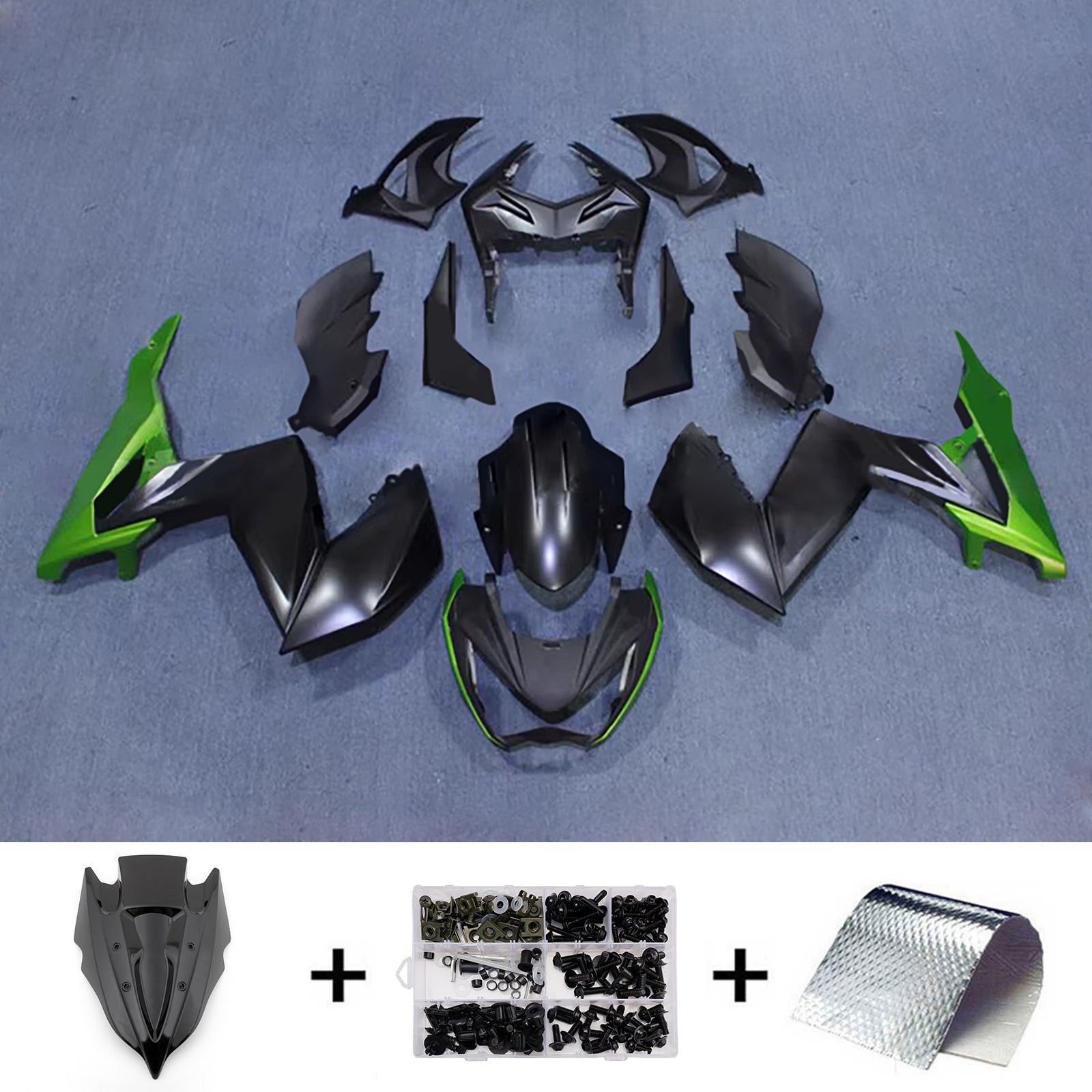 Injection Fairing Kit Bodywork Plastic ABS fit For Kawasaki Z250 Z300 2015-2016