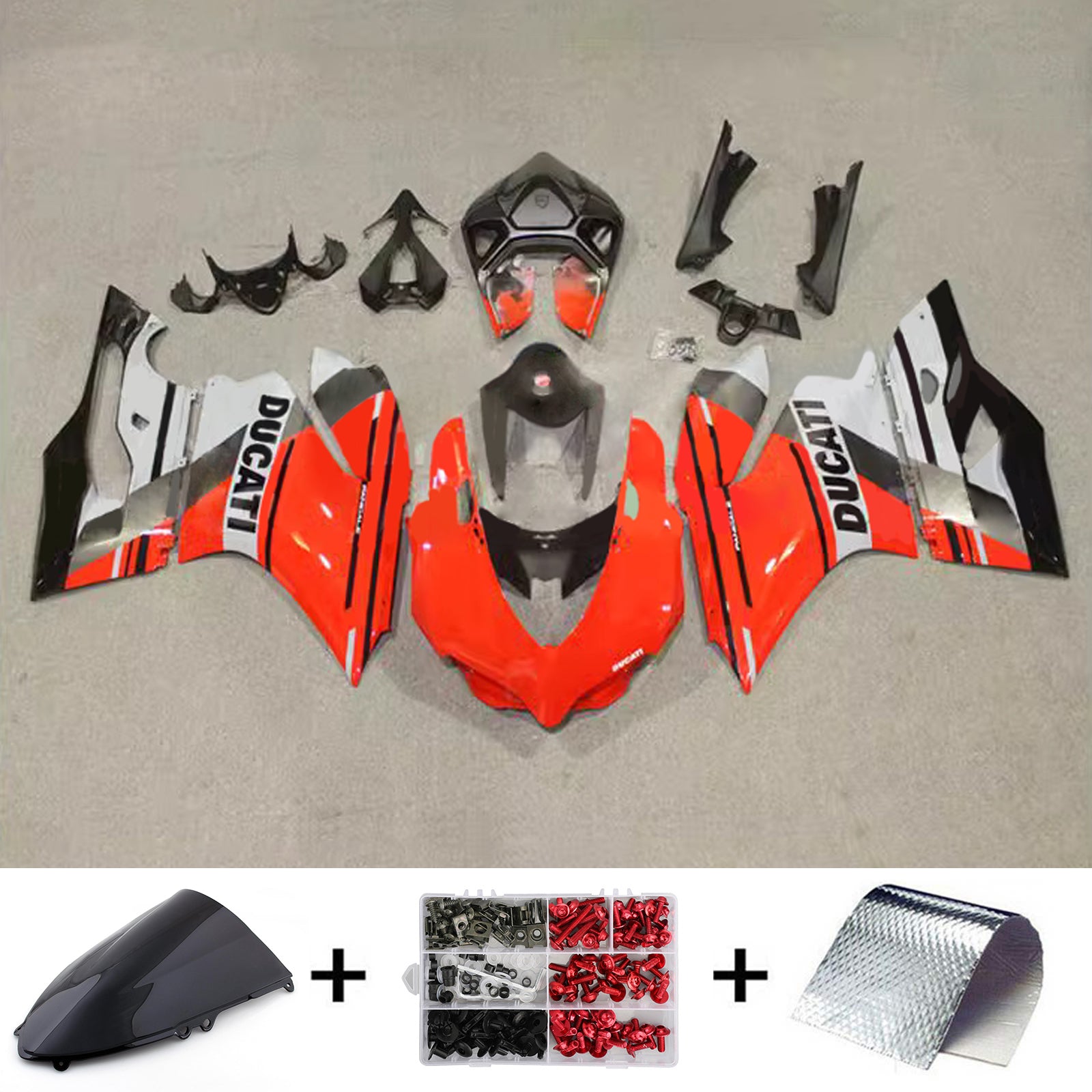 2012-2015 Ducati 1199 Injeksjon Fairing Kit Bodywork Plast Abs