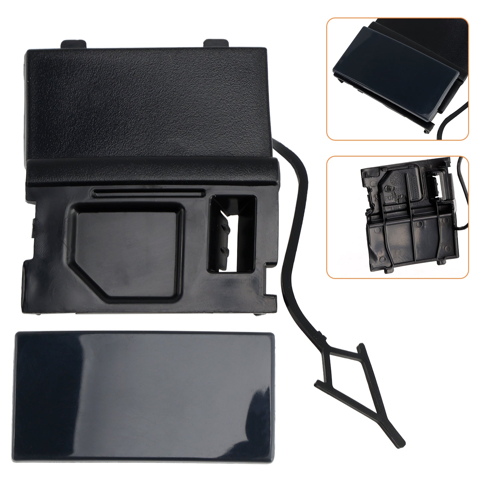 Car Front Right Bumper Tow Hook Eye Cover Cap 7P6807186A For VW Touarge 14-18