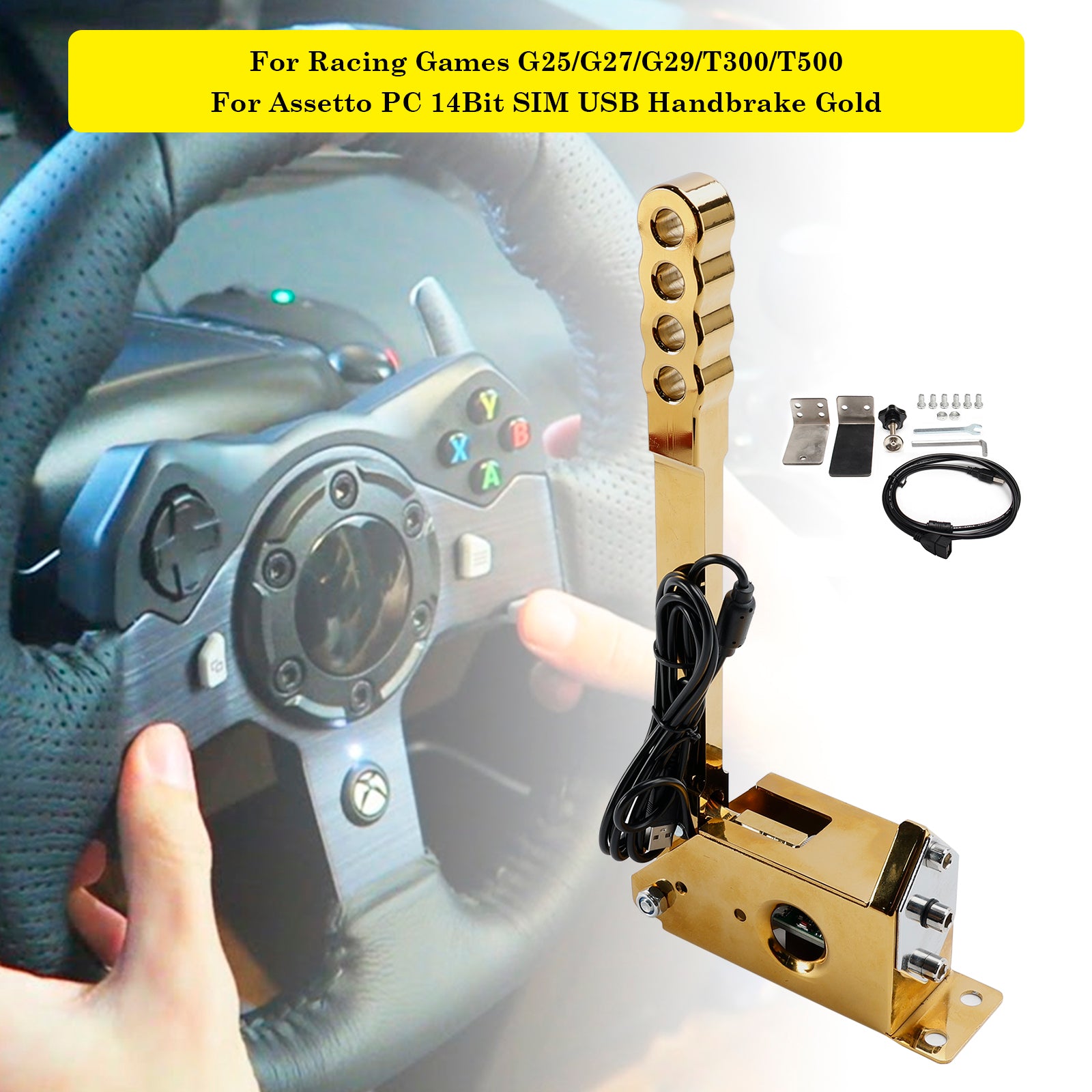 For Racing Games G25/G27/G29/T300/T500 For Assetto PC 14Bit SIM USB Handbrake