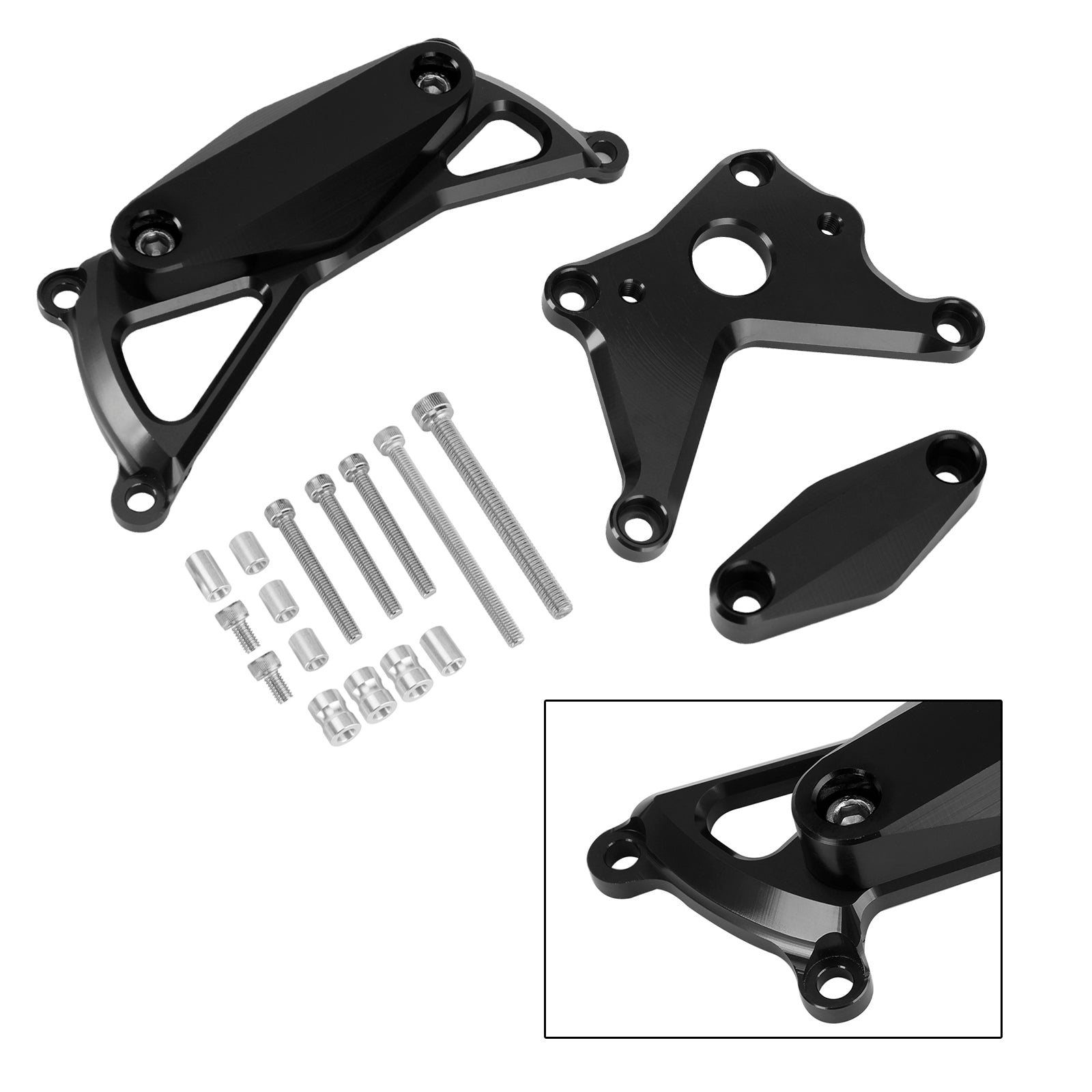 Couvercle de protection de moteur en plastique, curseur noir pour Suzuki Gsx-S1000/Gt 21-22 Katana