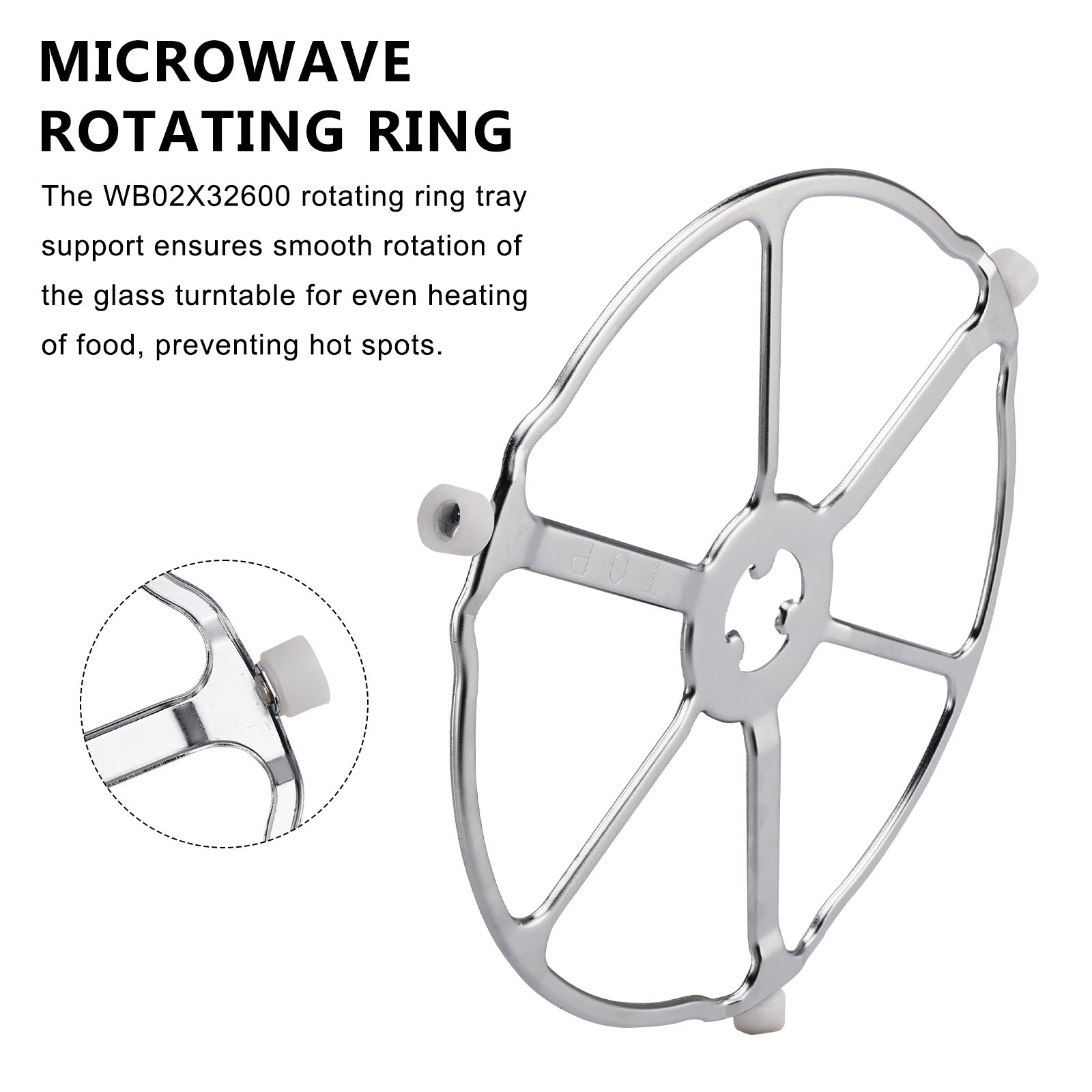 WB02X32600 WB06X10651 for GE Mikrobølgeovn Roller Ring Tray Support