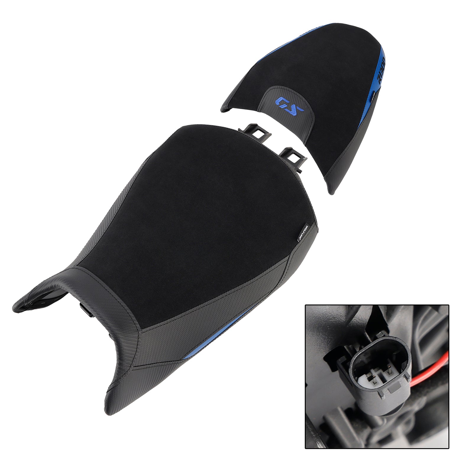 Front&Rear Raider Passenger Cushion Kit Blue For Bmw R1300Gs R 1300 Gs 24-25