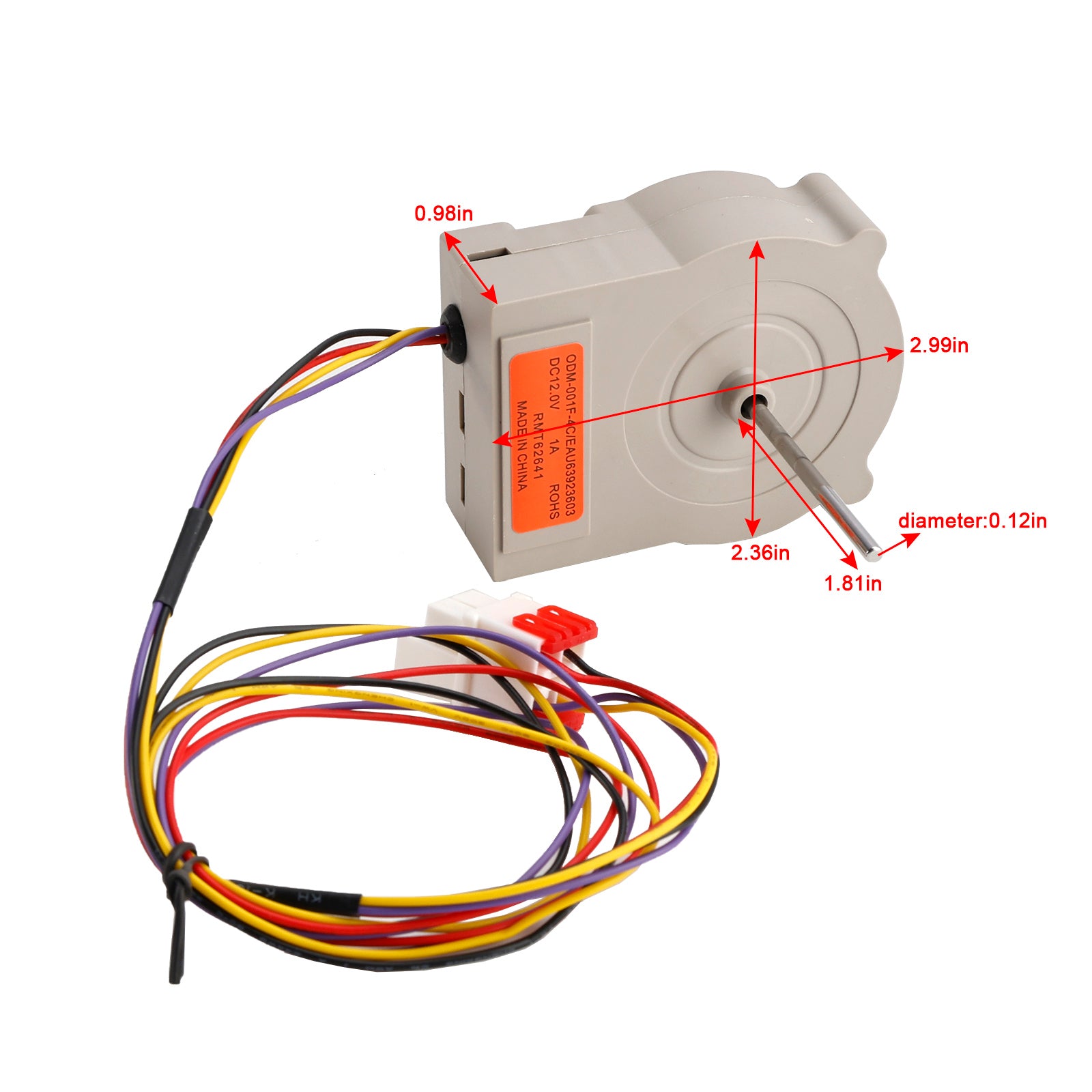 EAU63923603 MONTAGEM DO MOTOR DO EVAPORADOR DE EVAPORATOR DE GETURA PARA LG e KENMORE
