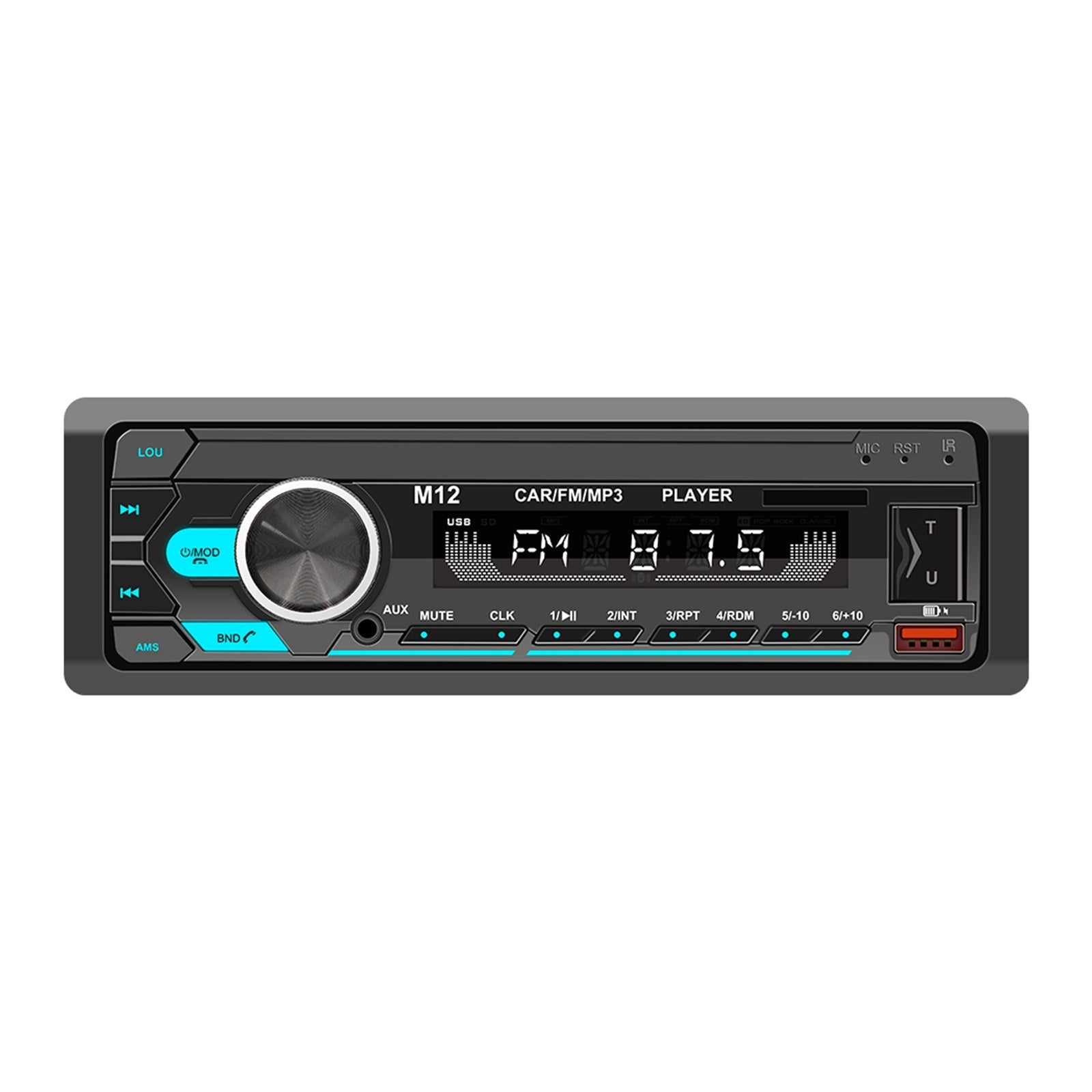 AI slimme Bluetooth-stereoradio FM-auto-mp3-speler Positionering om een ​​auto te vinden