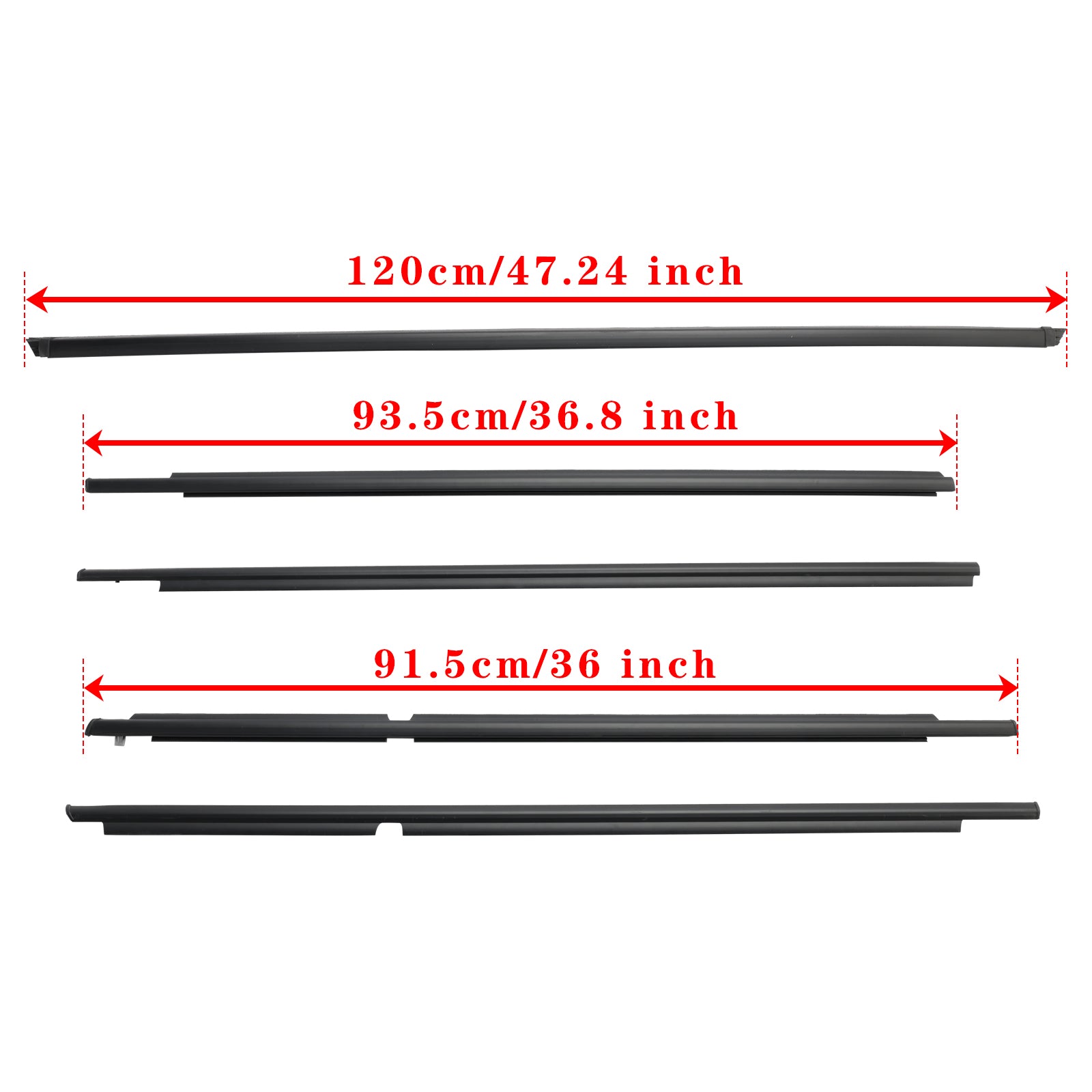 5PCS Door Belt Molding Weatherstrips For Toyota 4Runner 2003-2009