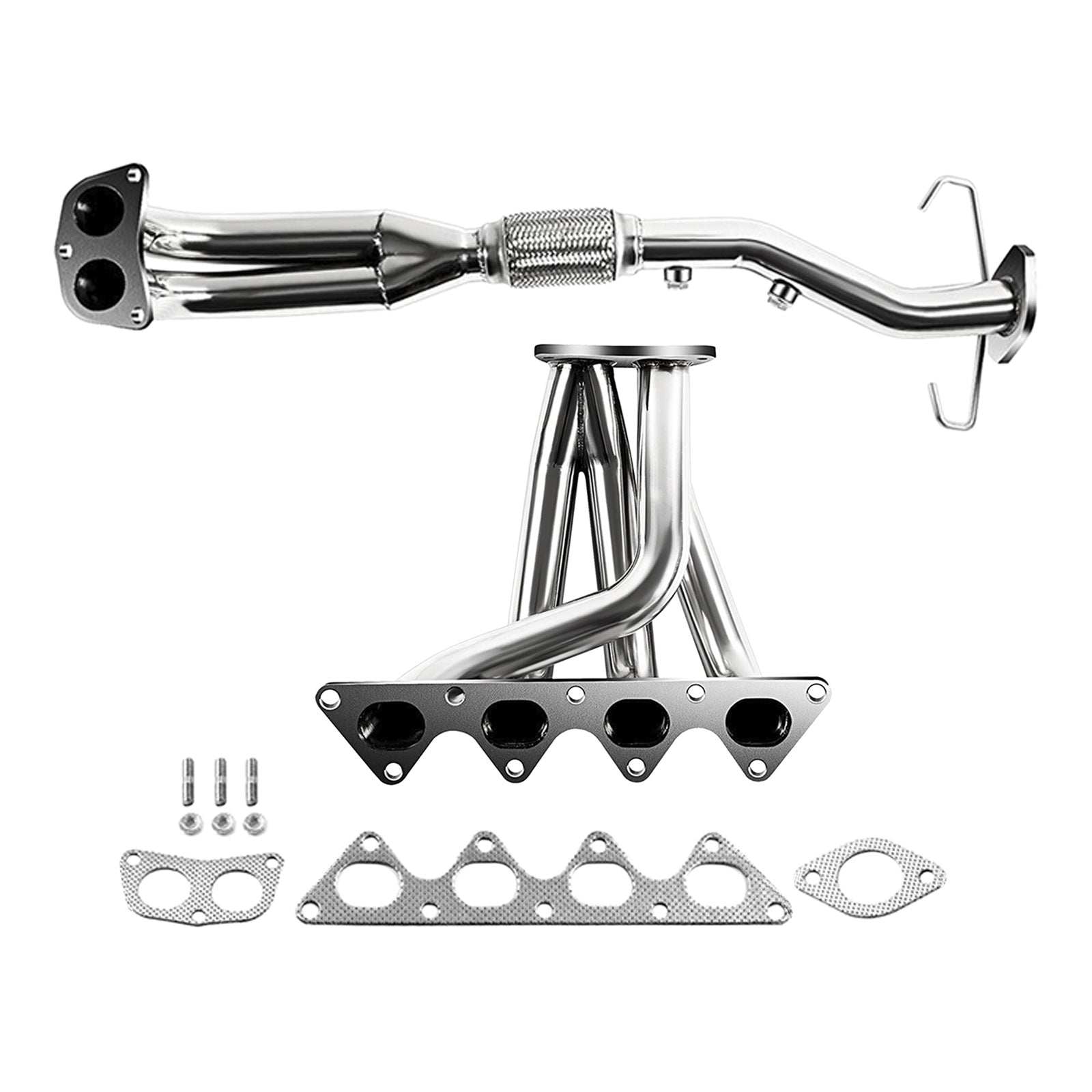 Stainless Steel Racing Exhaust Header Manifold Fit Mitsubishi Lancer 2002-2007