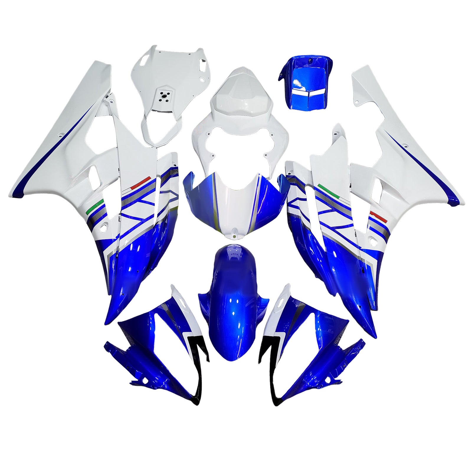 Kit de carénage d'injection carrosserie plastique ABS pour Yamaha YZFR6 YZF-R6 2006-2007