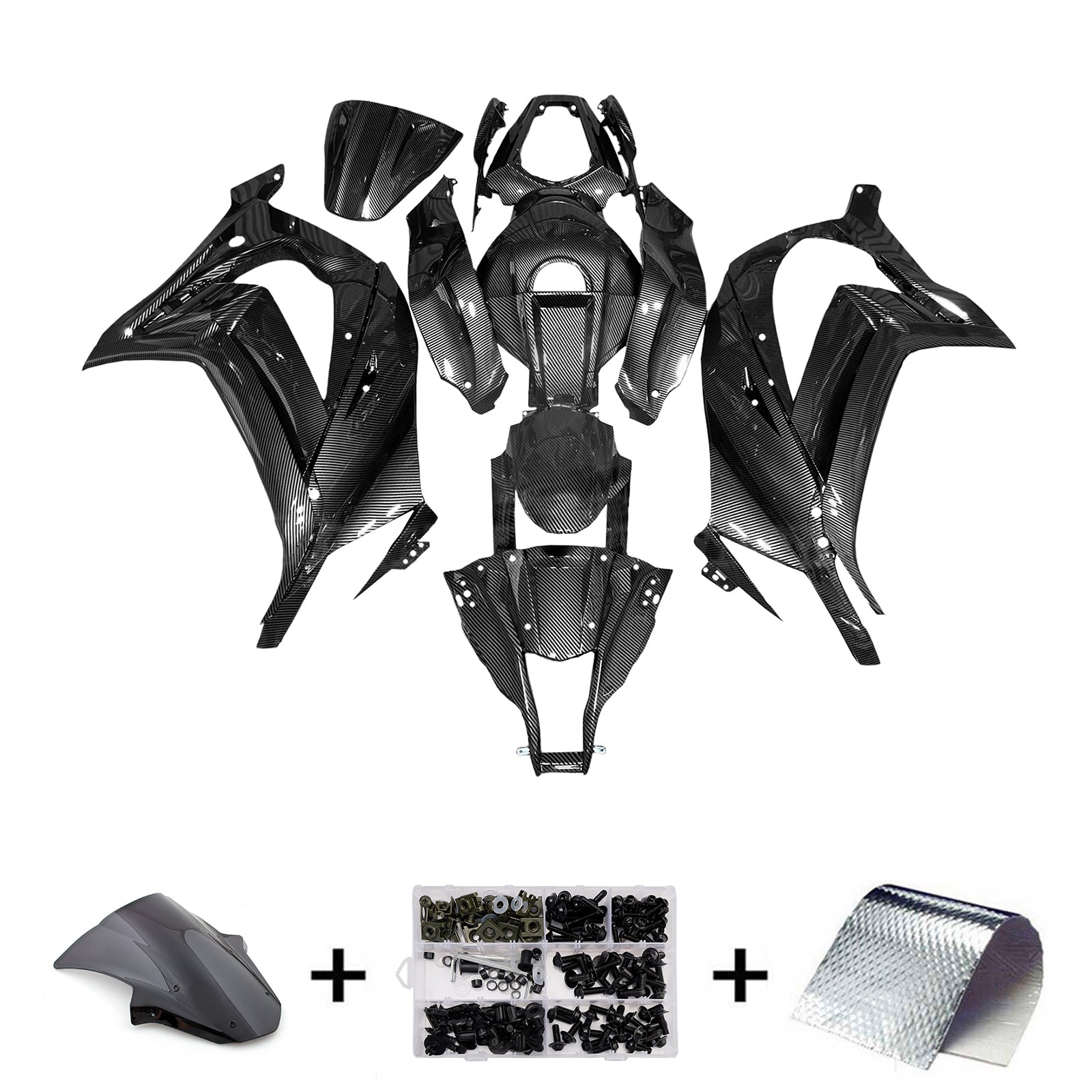 Injeksjon Fairing Kit karosseri plast ABS Fit for Kawasaki ZX10R 2011-2015