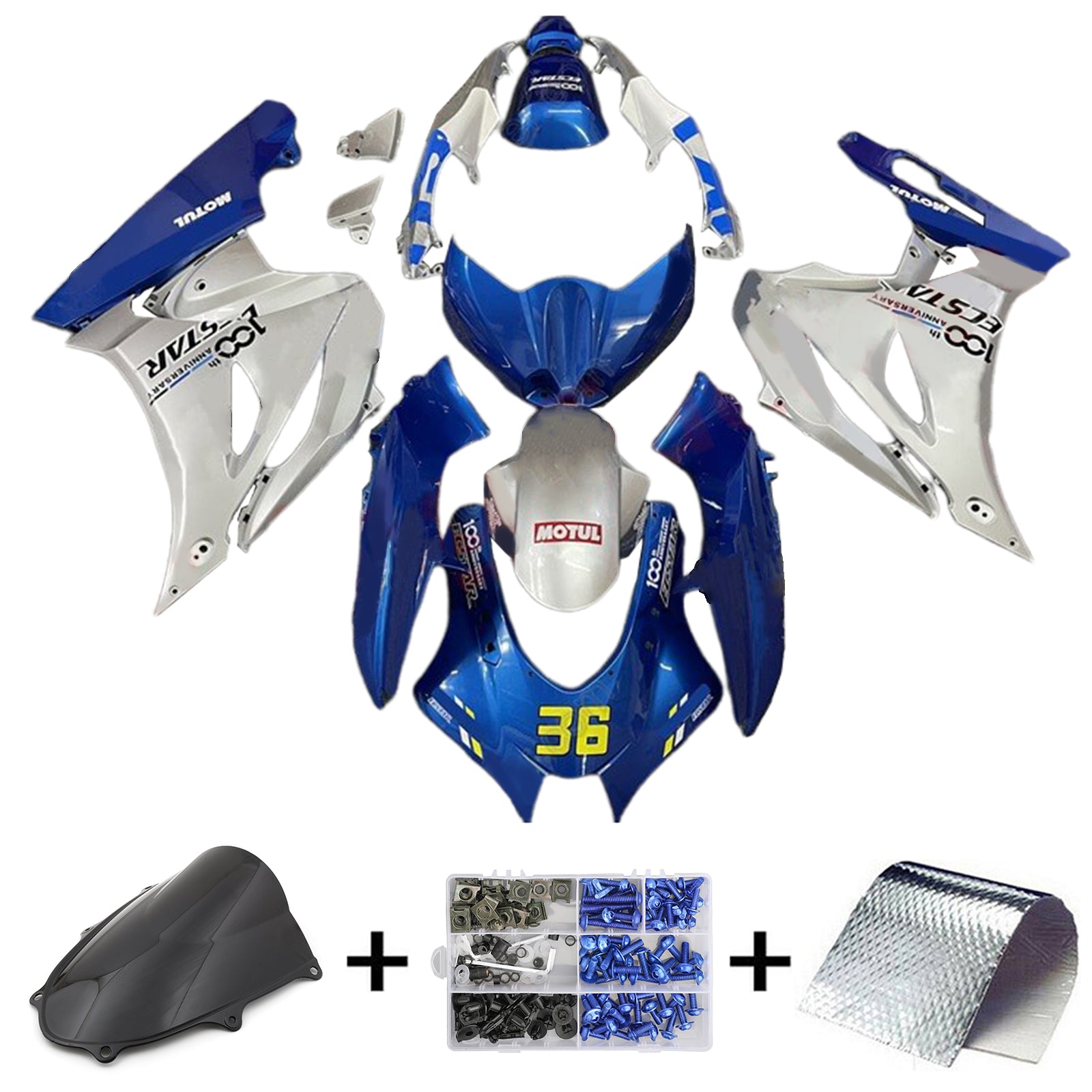 2017-2024 Suzuki GSXR1000 K17 Injection Fairing Kit Bodywork Plastic ABS #101