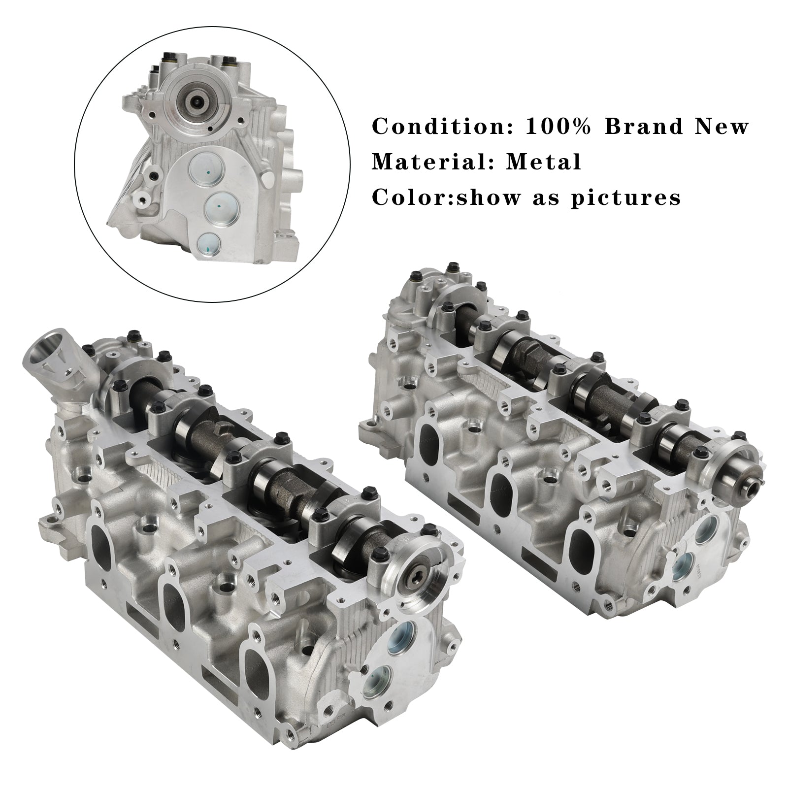 1989-1993 Toyota Truck 3.0L A/T 2WD Regular Cab Left+Right Cylinder Head 1110165011 1110165021