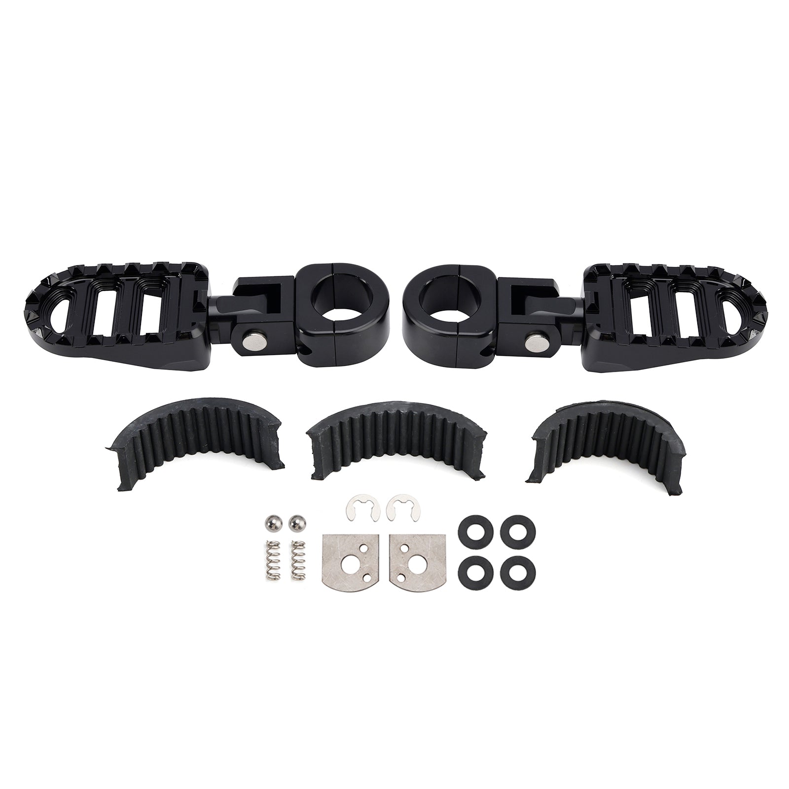 Universele voetsteunen vooraan, voetsteunen geschikt voor motorfietsen met staven van 1,25 inch