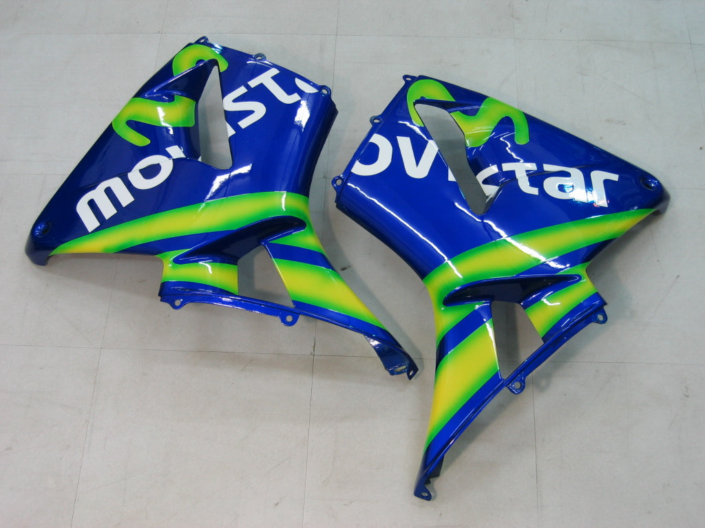 2005-2006 Honda CBR 600 RR blauw en groen Movistar Racing stroomlijnkappen algemeen