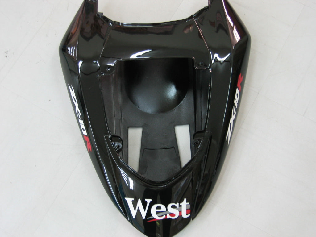 2004-2005 Kawasaki ZX 10R Noir Blanc West Racing Carénages Générique